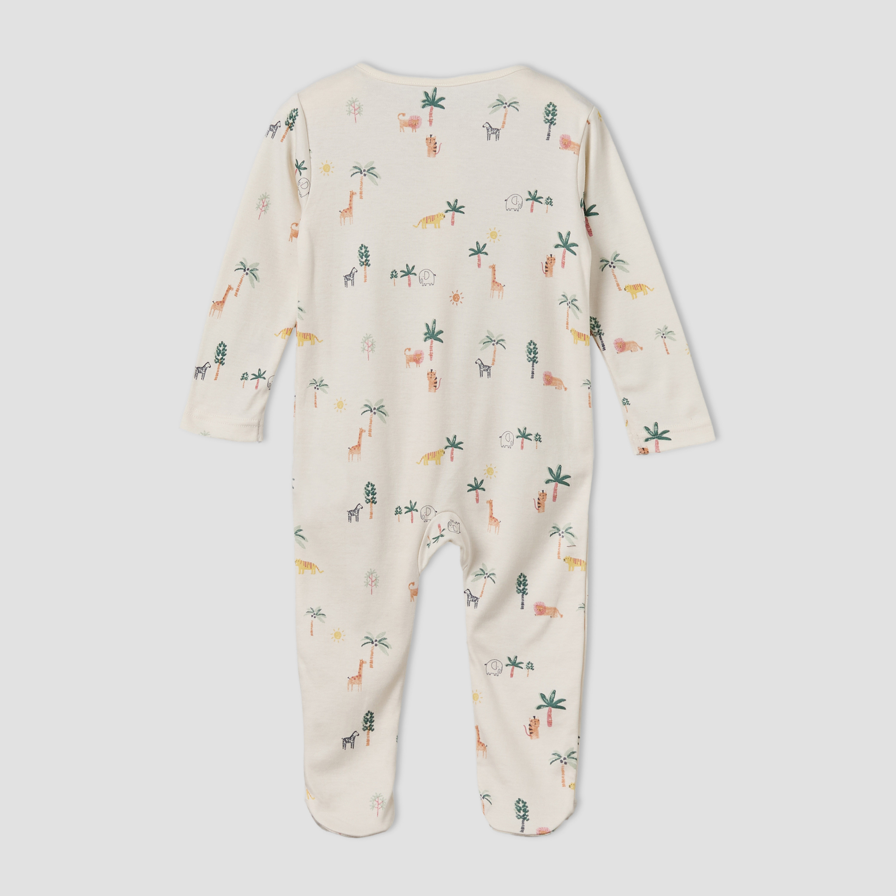 Pack of 3 Juniors Cotton Crew Neck Long Sleeves Sleepsuit with Zip Closure-baby-boys-clothing-nightwear-sleepsuits-image-6