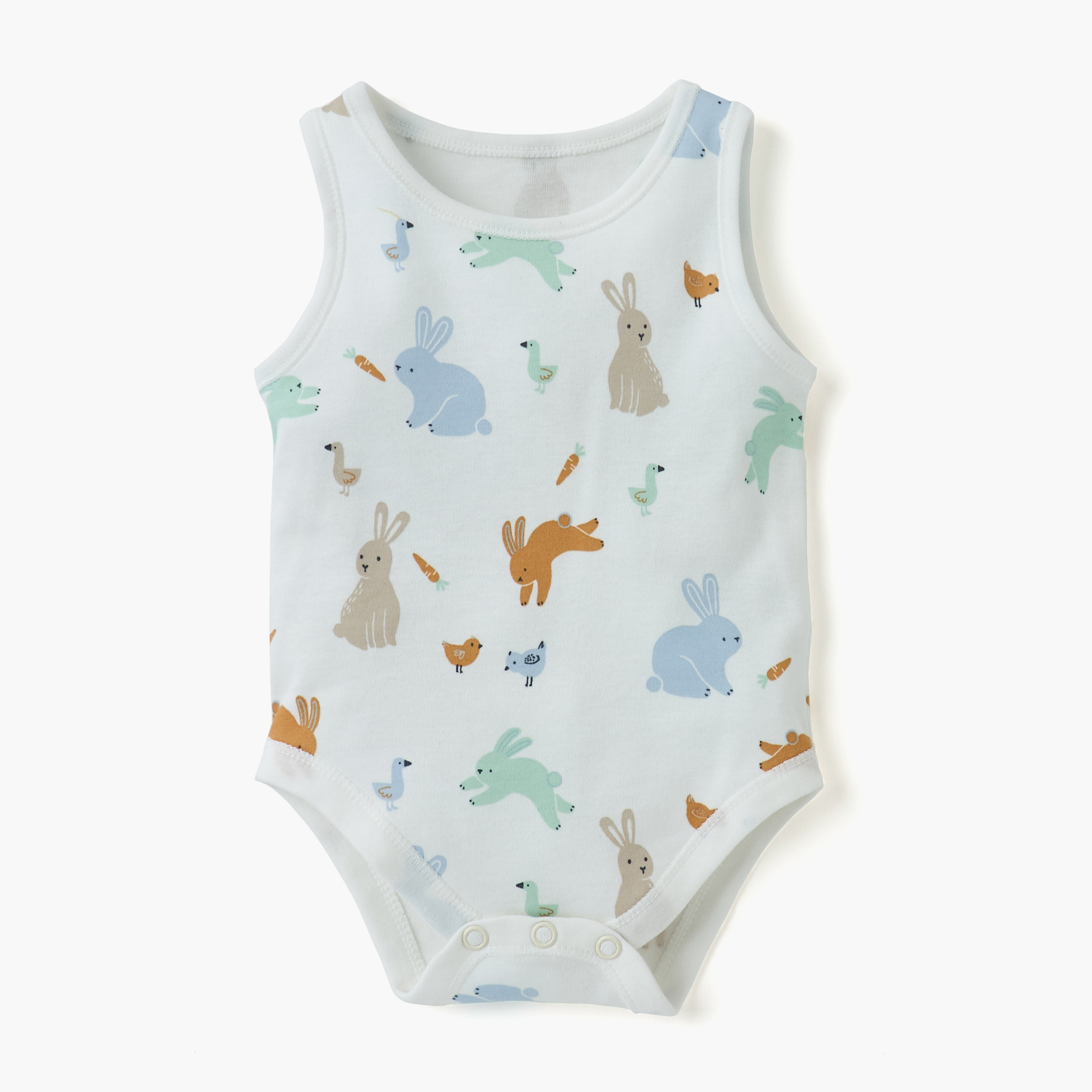 Juniors Printed Sleeveless Bodysuit - Set of 4-baby-girls-clothing-multipacks-image-2