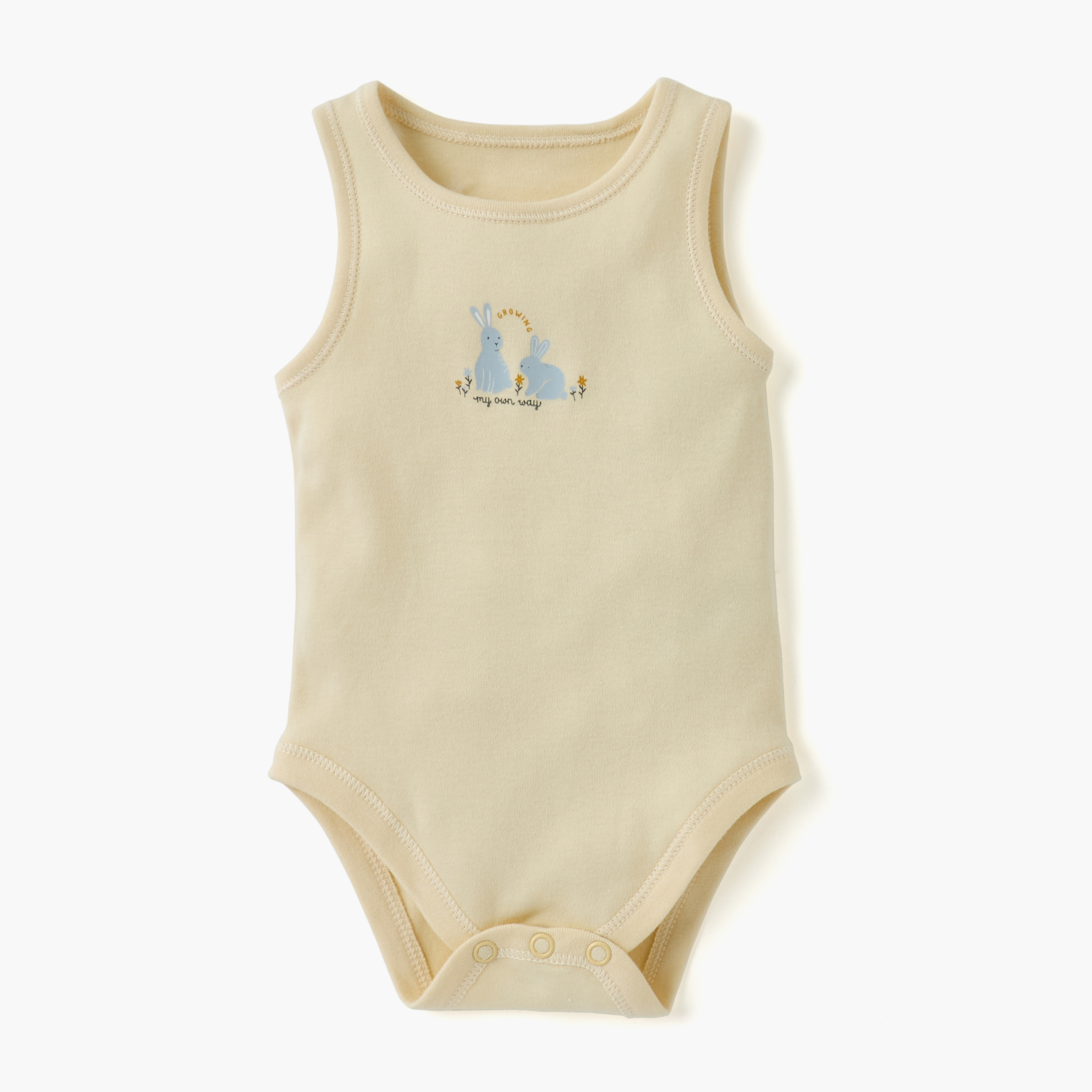 Juniors Printed Sleeveless Bodysuit - Set of 4-baby-girls-clothing-multipacks-image-5