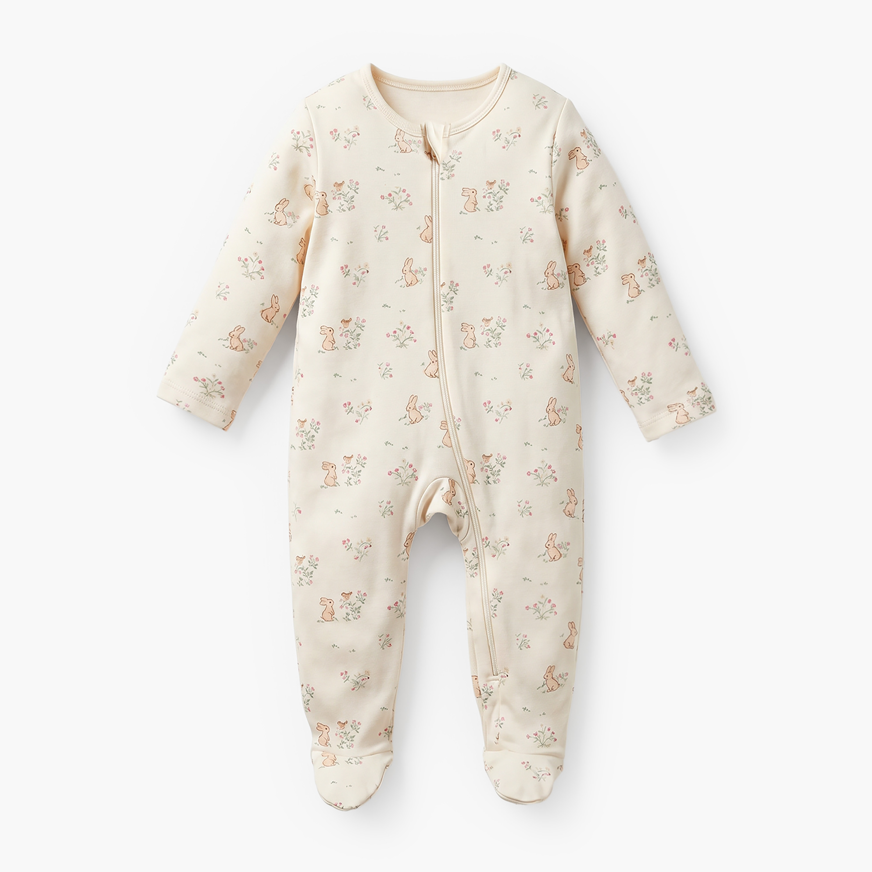Pack of 5 Juniors Cotton Round Neck Long Sleeves Sleepsuit with Assorted Print-baby-girls-clothing-nightwear-sleepsuits-image-8