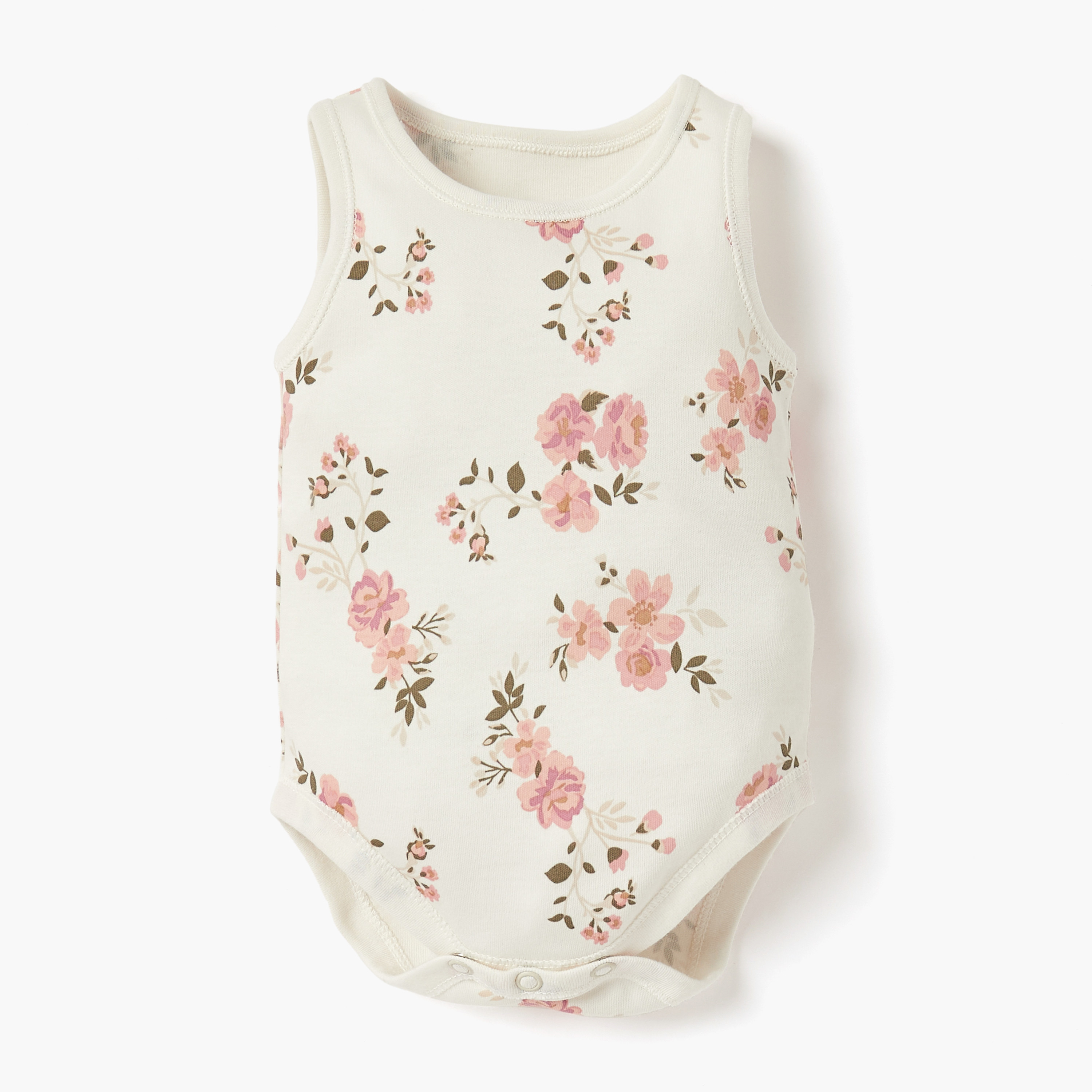 Juniors Printed Sleeveless Bodysuit - Set of 4-baby-girls-clothing-bodysuits-image-2