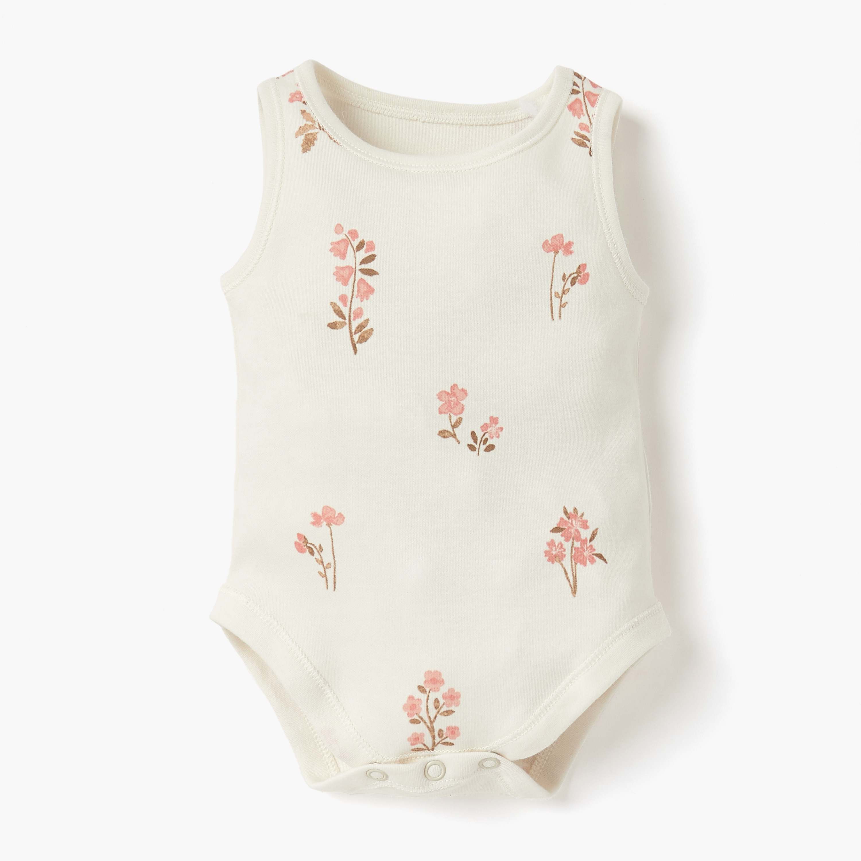Juniors Printed Sleeveless Bodysuit - Set of 4-baby-girls-clothing-bodysuits-image-3