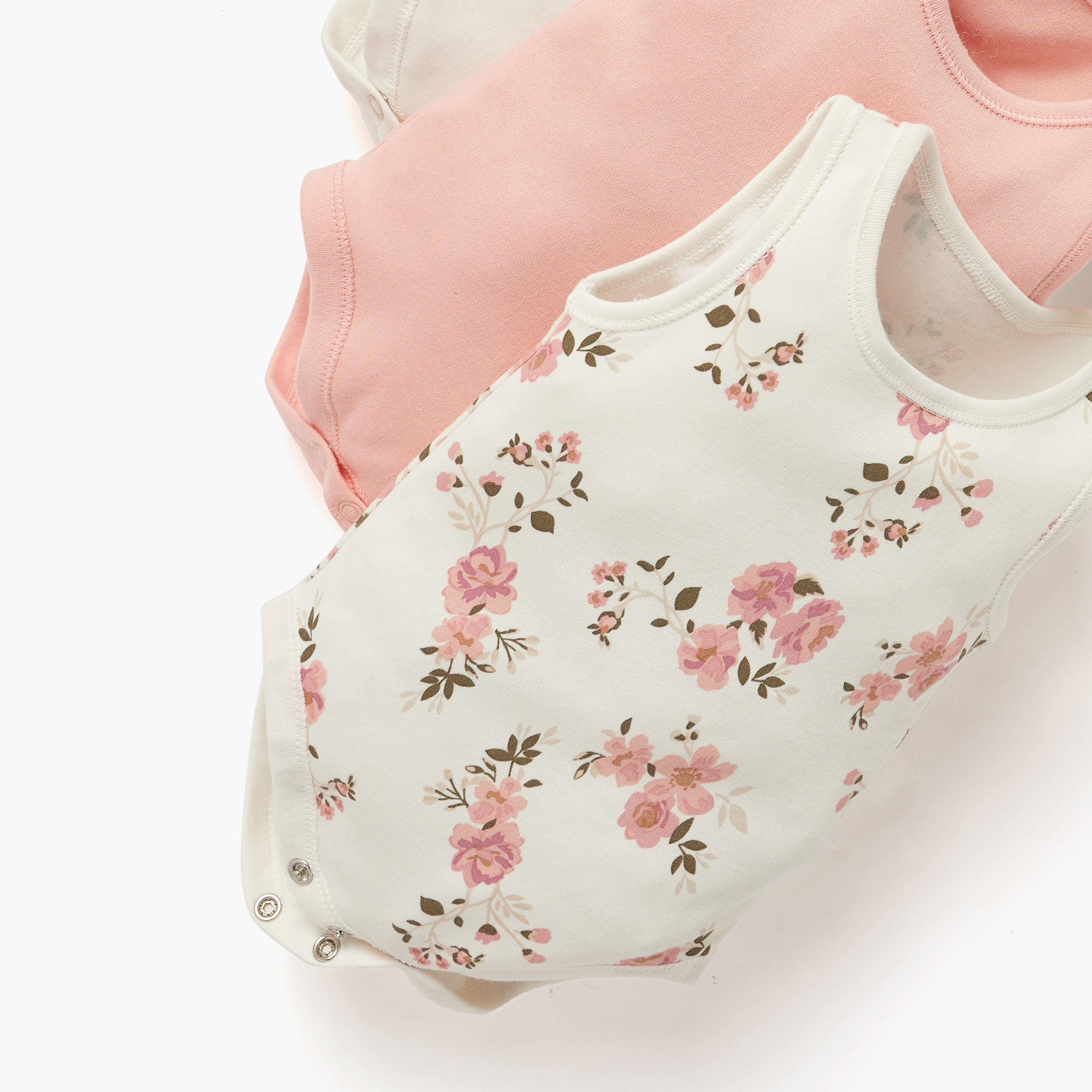 Juniors Printed Sleeveless Bodysuit - Set of 4-baby-girls-clothing-bodysuits-image-7
