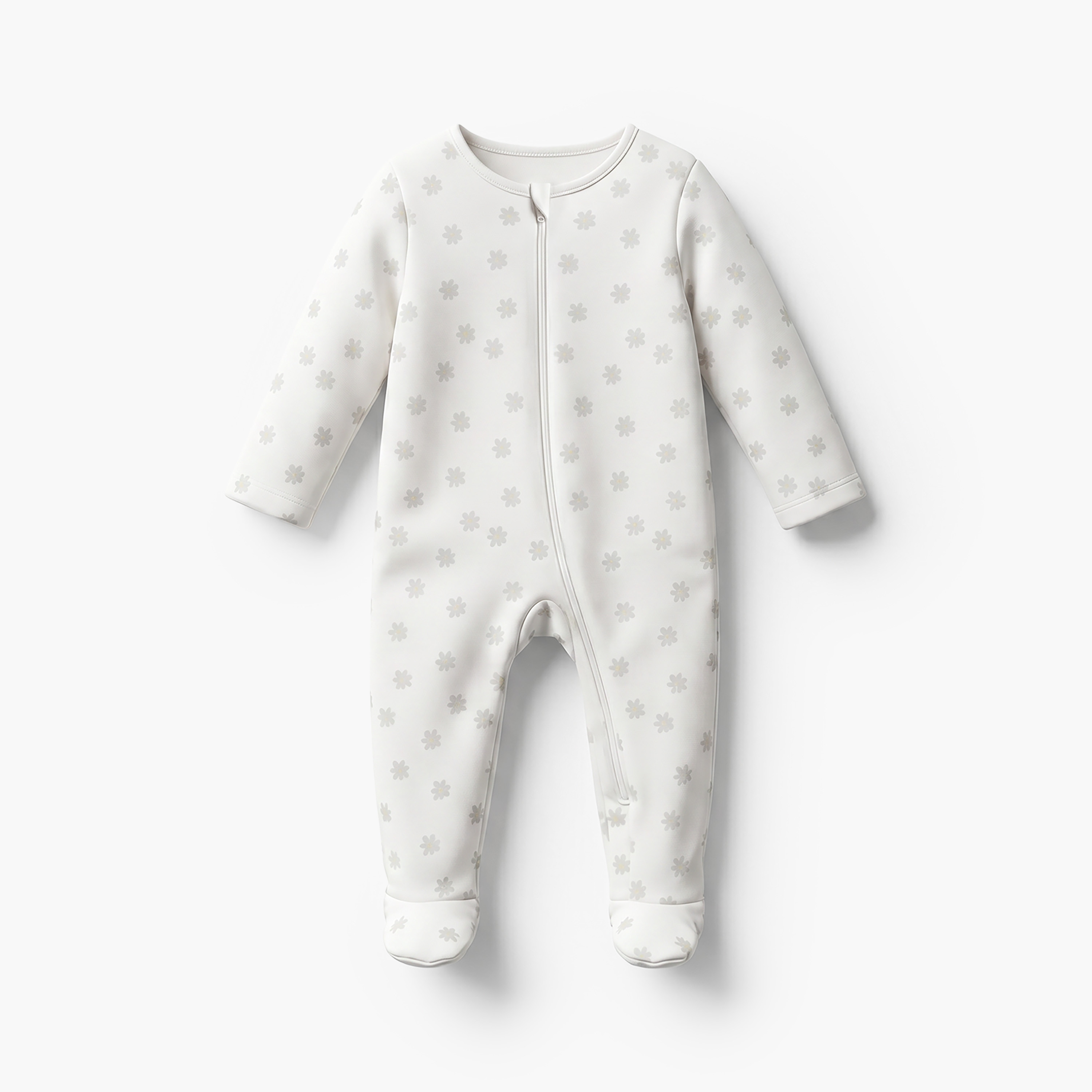 Pack of 5 Juniors Cotton Crew Neck Long Sleeve Sleepsuit with Zip Closure-baby-girls-clothing-nightwear-sleepsuits-image-3
