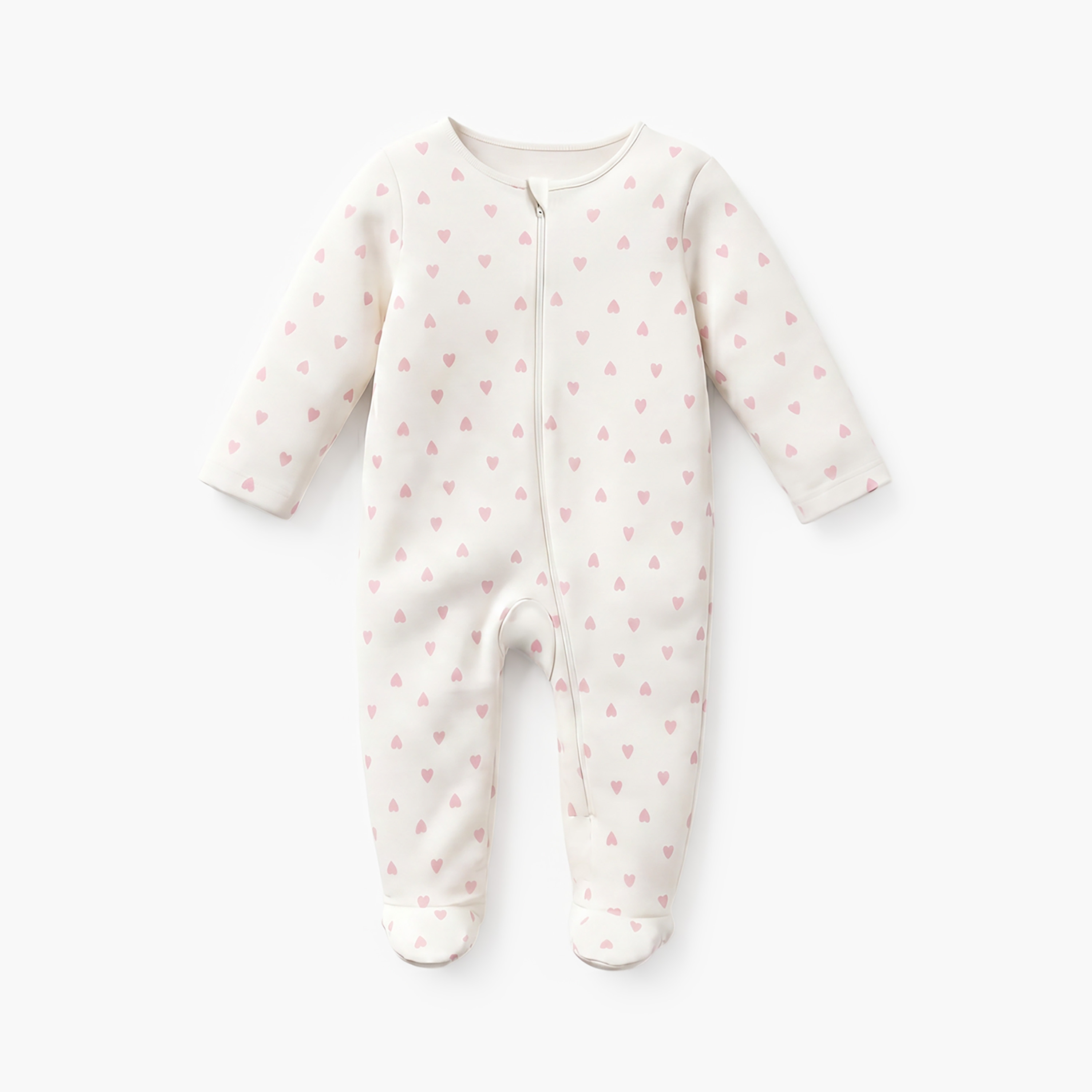 Pack of 5 Juniors Cotton Crew Neck Long Sleeve Sleepsuit with Zip Closure-baby-girls-clothing-nightwear-sleepsuits-image-5