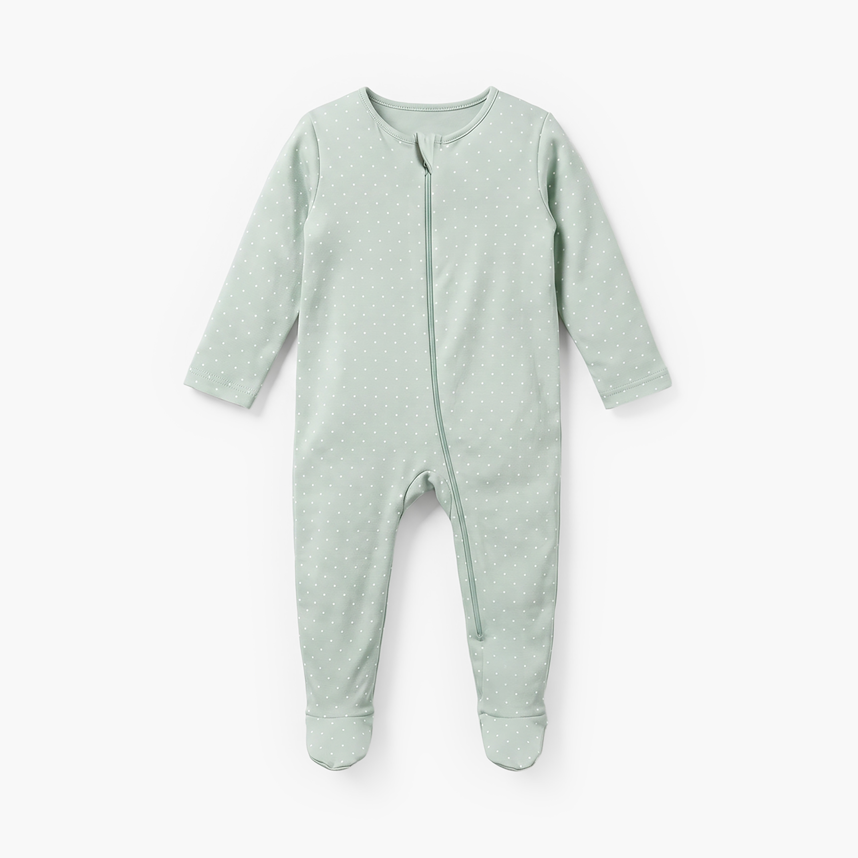 Pack of 5 Juniors Cotton Crew Neck Long Sleeve Sleepsuit with Zip Closure-baby-girls-clothing-nightwear-sleepsuits-image-6