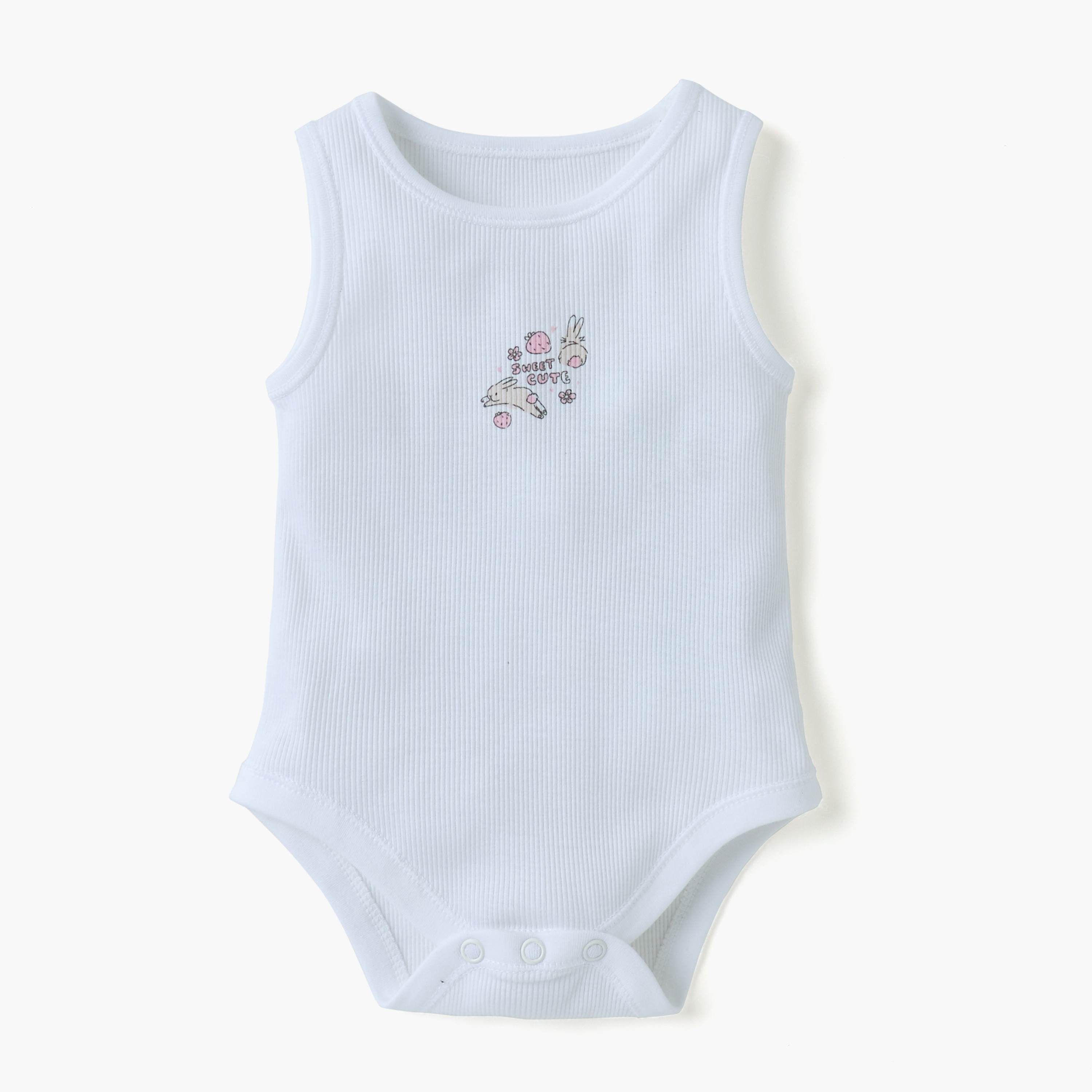 Juniors Ribbed Sleeveless Bodysuit with Button Closure - Set of 7-baby-girls-clothing-bodysuits-image-2