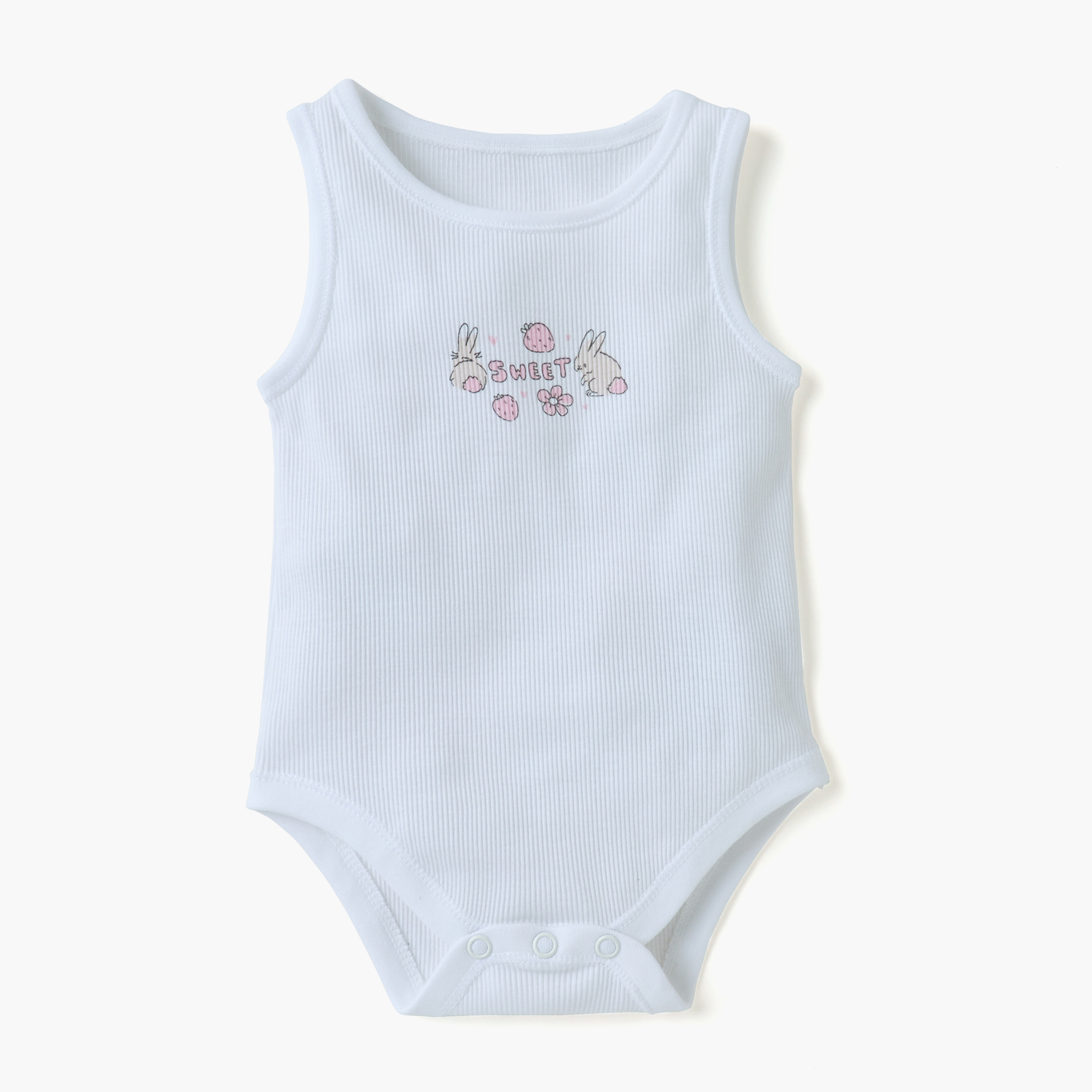 Juniors Ribbed Sleeveless Bodysuit with Button Closure - Set of 7-baby-girls-clothing-bodysuits-image-3