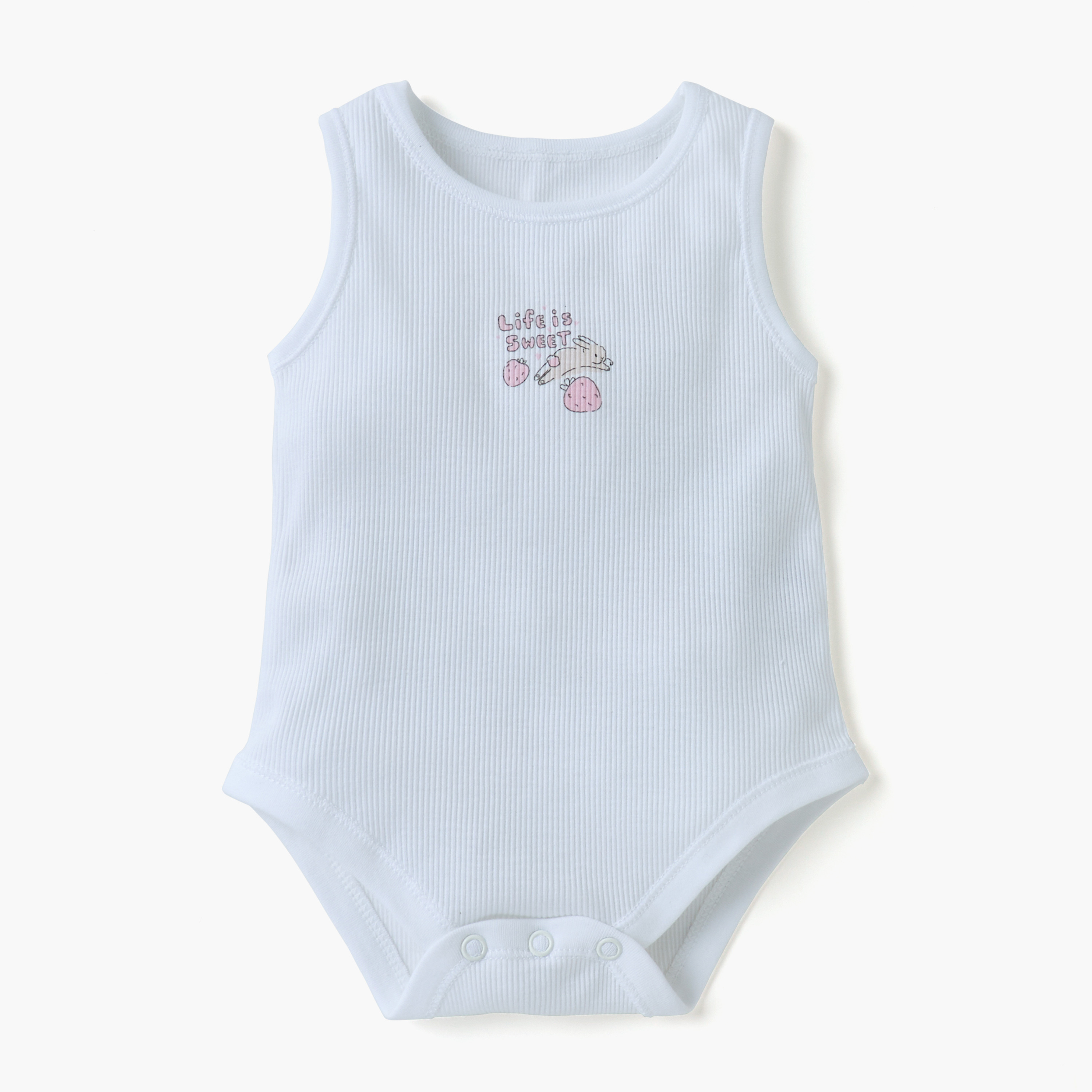 Juniors Ribbed Sleeveless Bodysuit with Button Closure - Set of 7-baby-girls-clothing-bodysuits-image-6