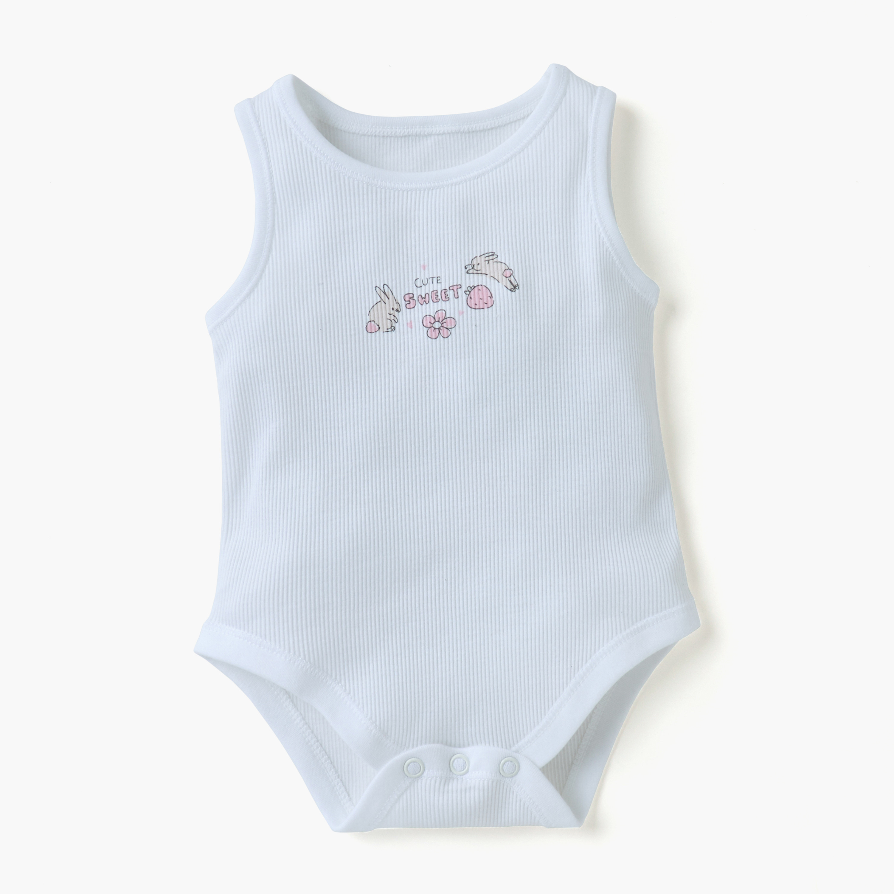 Juniors Ribbed Sleeveless Bodysuit with Button Closure - Set of 7-baby-girls-clothing-bodysuits-image-7