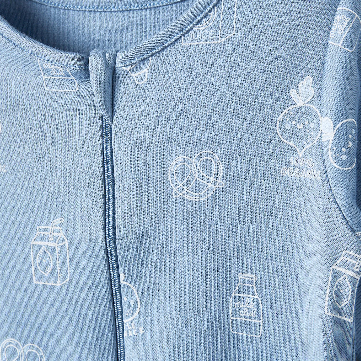 Pack of 5 Juniors Cotton Crew Neck Long Sleeve Sleepsuit with Zip Closure-baby-boys-clothing-nightwear-sleepsuits-image-8