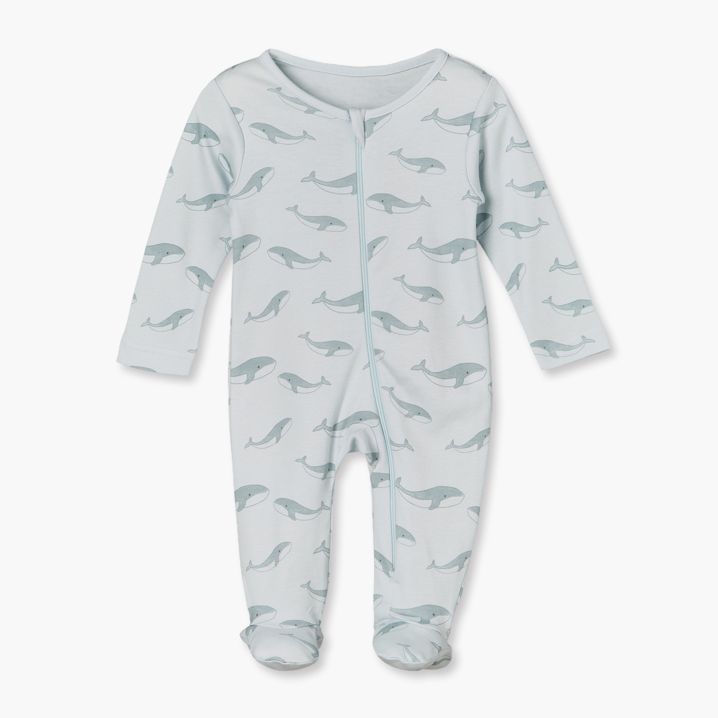 طقم بدلة نوم قطن بياقة مستديرة وأكمام طويلة بطبعة المحيط من جونيورز - 3 قطع-baby-boys-clothing-nightwear-sleepsuits-image-3