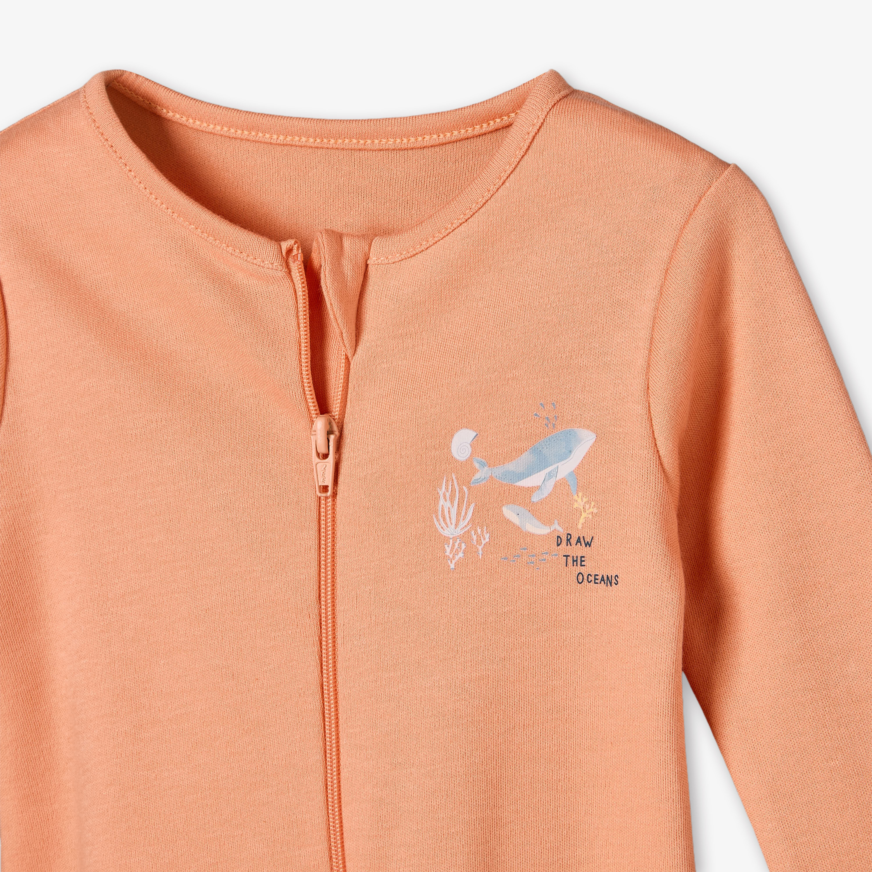 طقم بدلة نوم قطن بياقة مستديرة وأكمام طويلة بطبعة المحيط من جونيورز - 3 قطع-baby-boys-clothing-nightwear-sleepsuits-image-5
