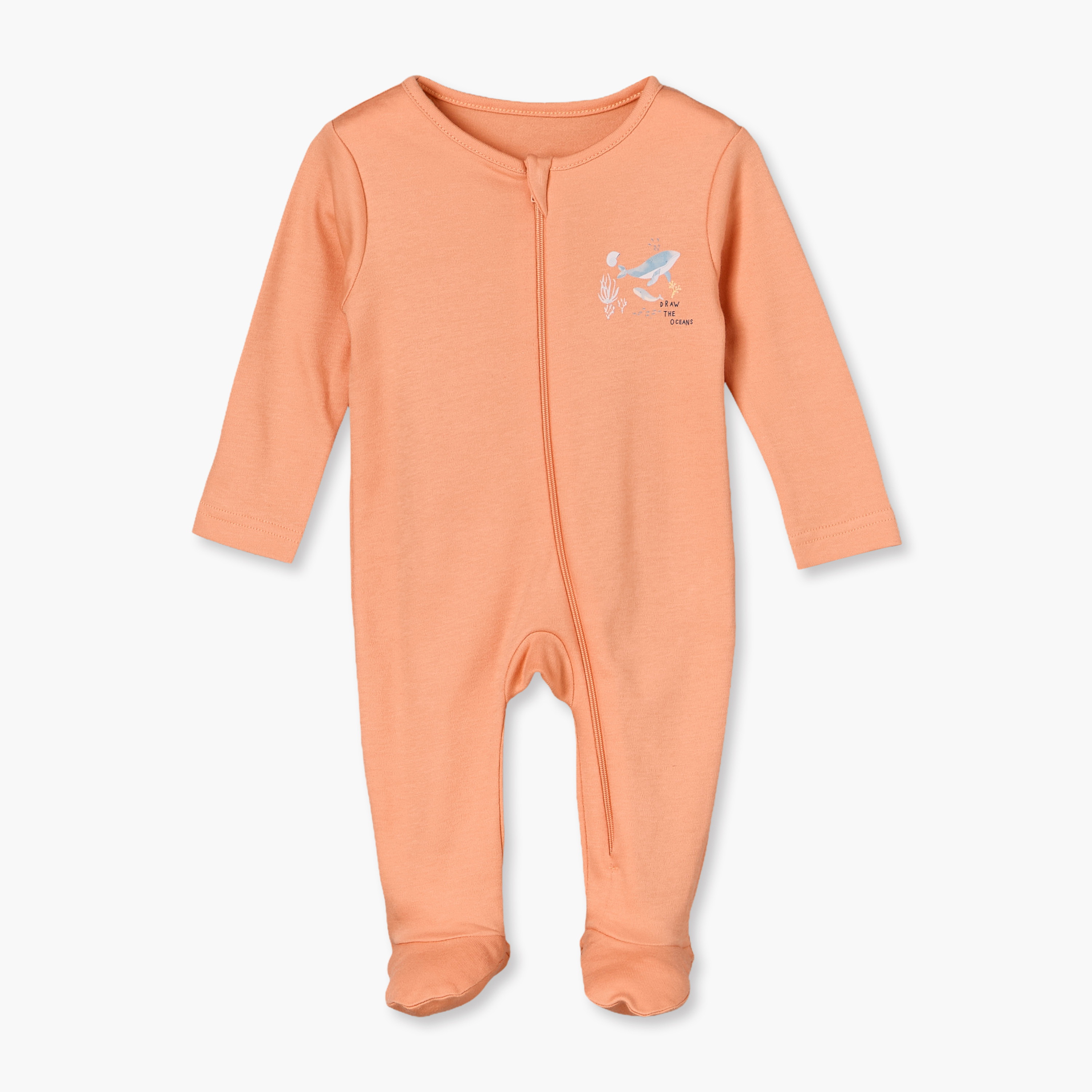 Pack of 3 Juniors Cotton Crew Neck Long Sleeves Sleepsuit with Ocean Print-baby-boys-clothing-nightwear-sleepsuits-image-8