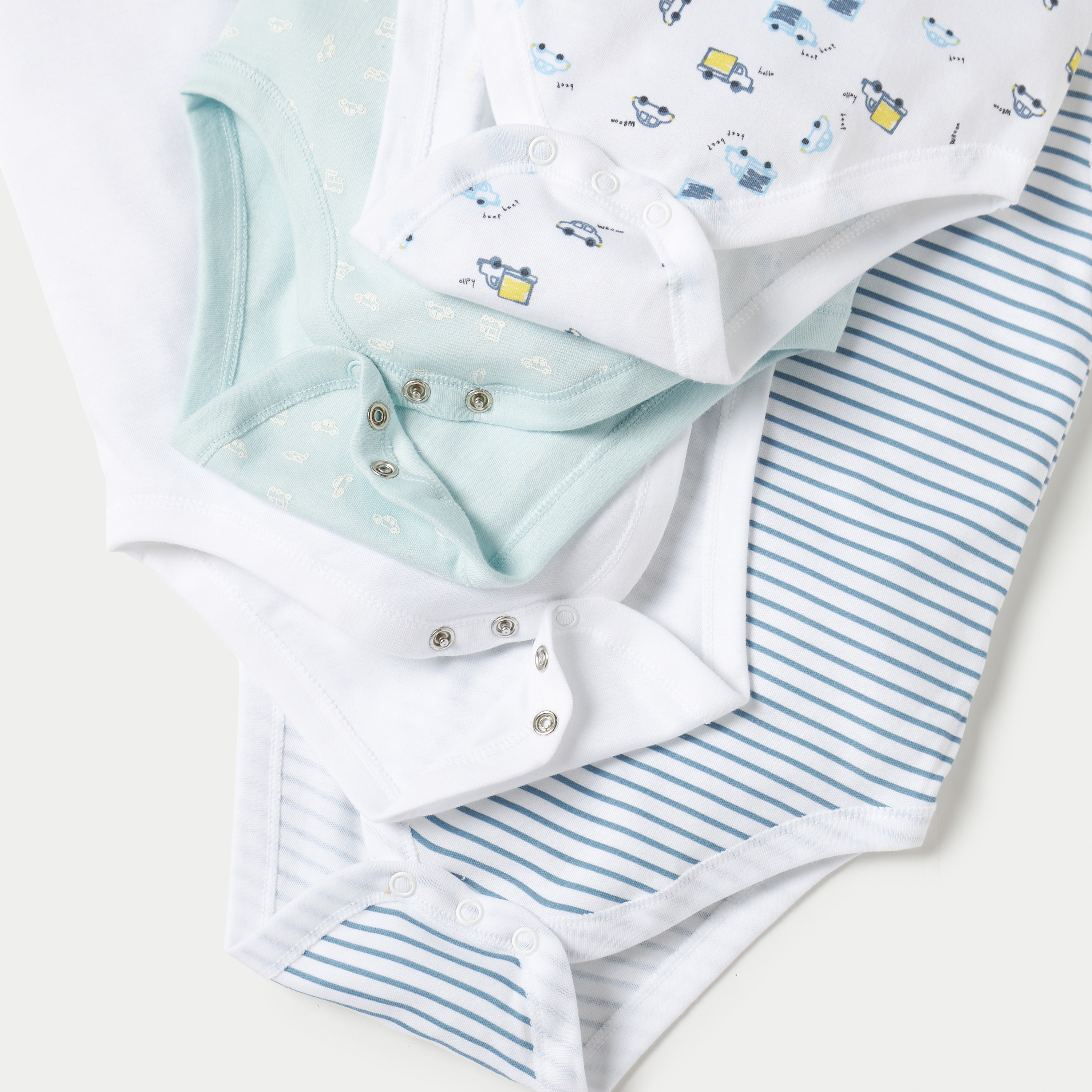 Juniors Printed Sleeveless Bodysuit - Set of 7-baby-boys-clothing-bodysuits-image-4