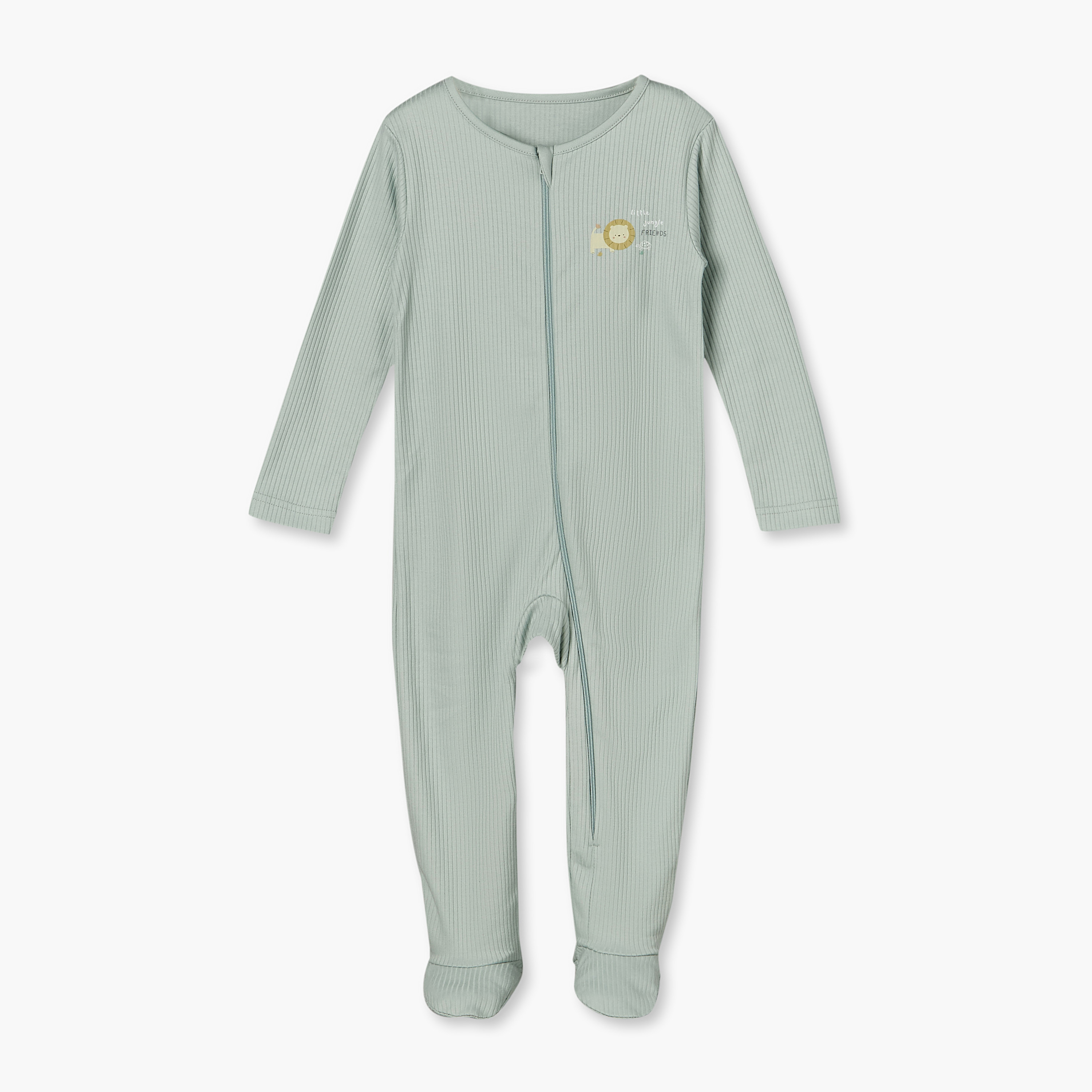 بدلة نوم قطن بياقة ضيقة وأكمام طويلة وطبعات من جونيورز - عبوة من 3 قطع-baby-boys-clothing-nightwear-sleepsuits-image-2