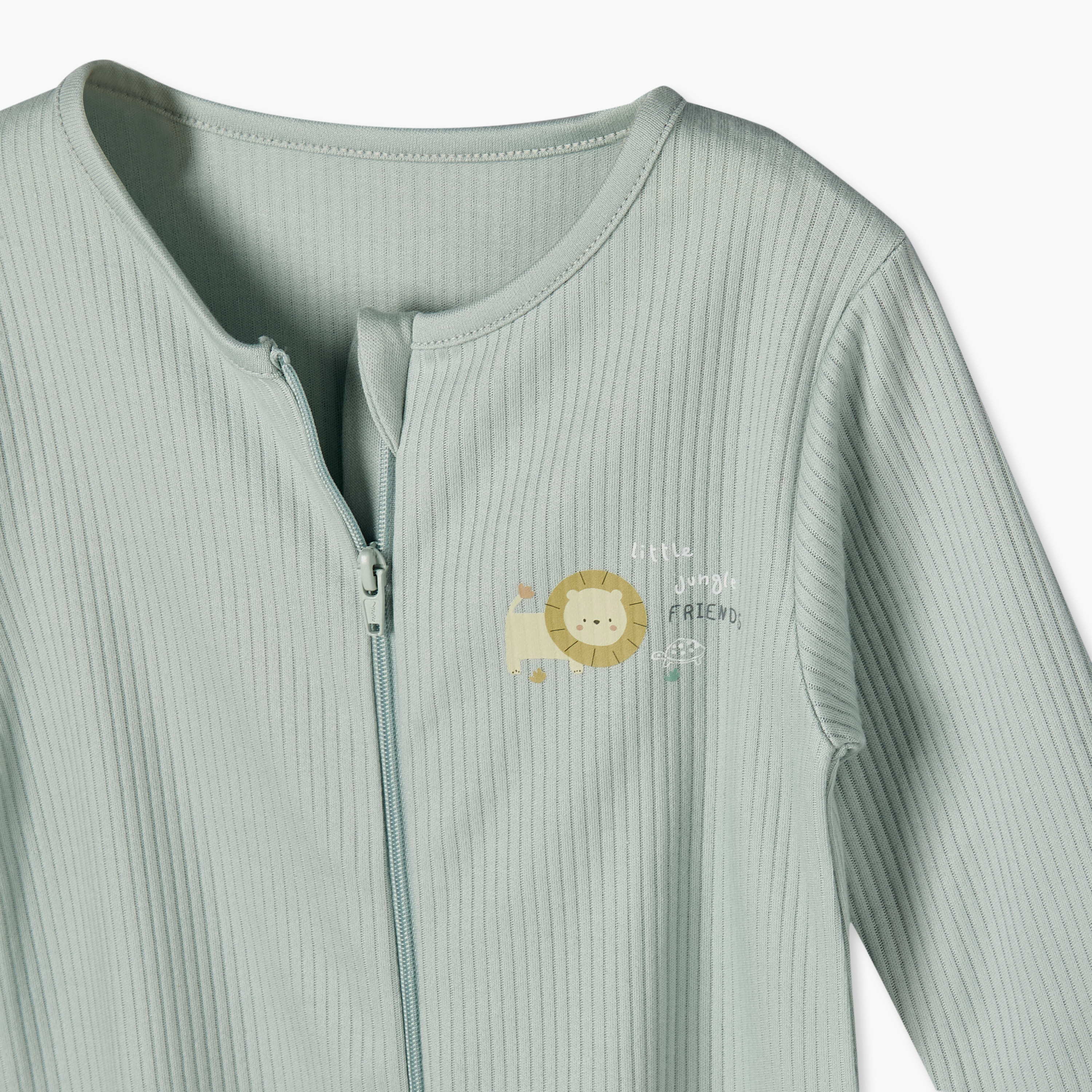 بدلة نوم قطن بياقة ضيقة وأكمام طويلة وطبعات من جونيورز - عبوة من 3 قطع-baby-boys-clothing-nightwear-sleepsuits-image-6