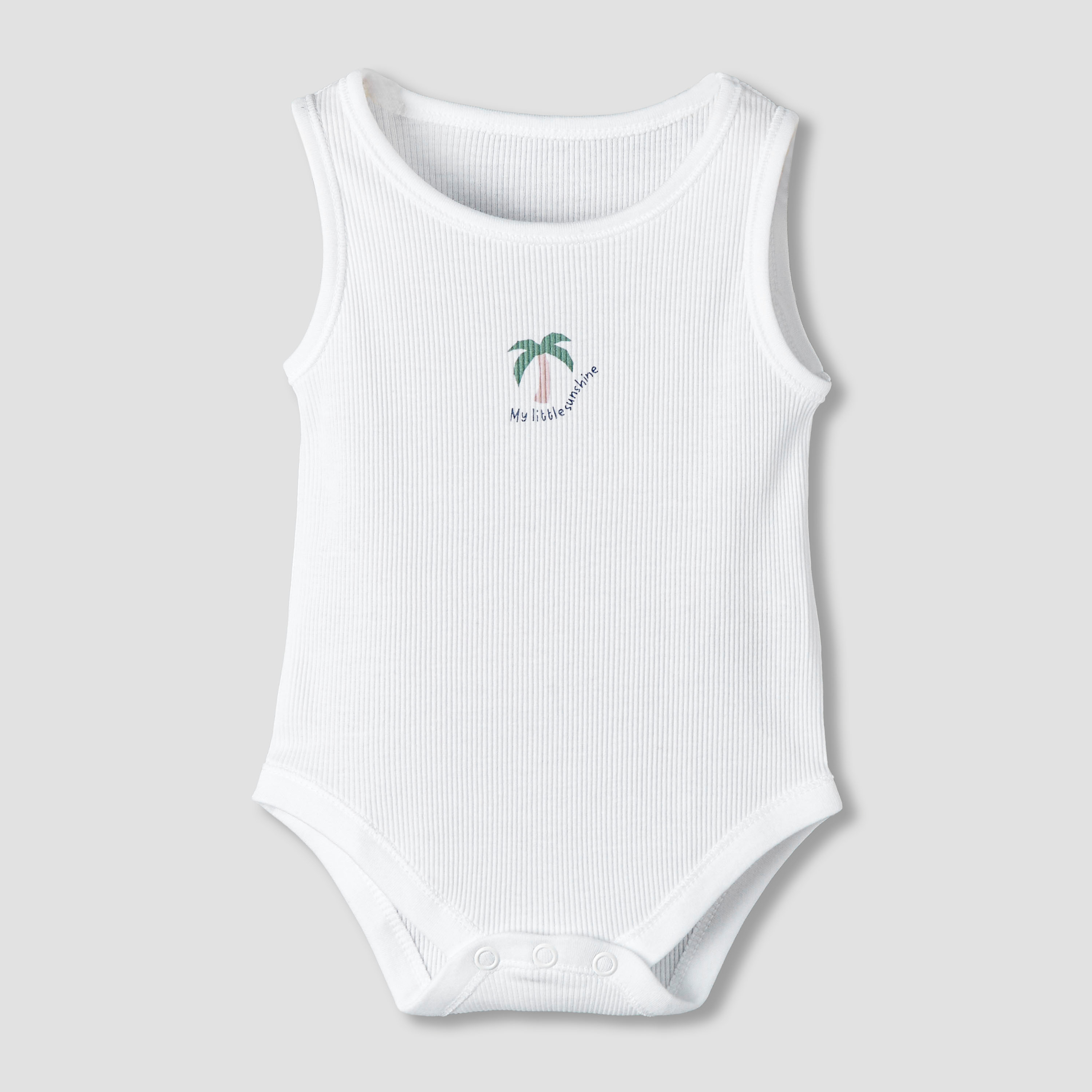 Pack of 5 Juniors Round Neck Sleeveless Bodysuit with Print-baby-boys-clothing-bodysuits-image-4