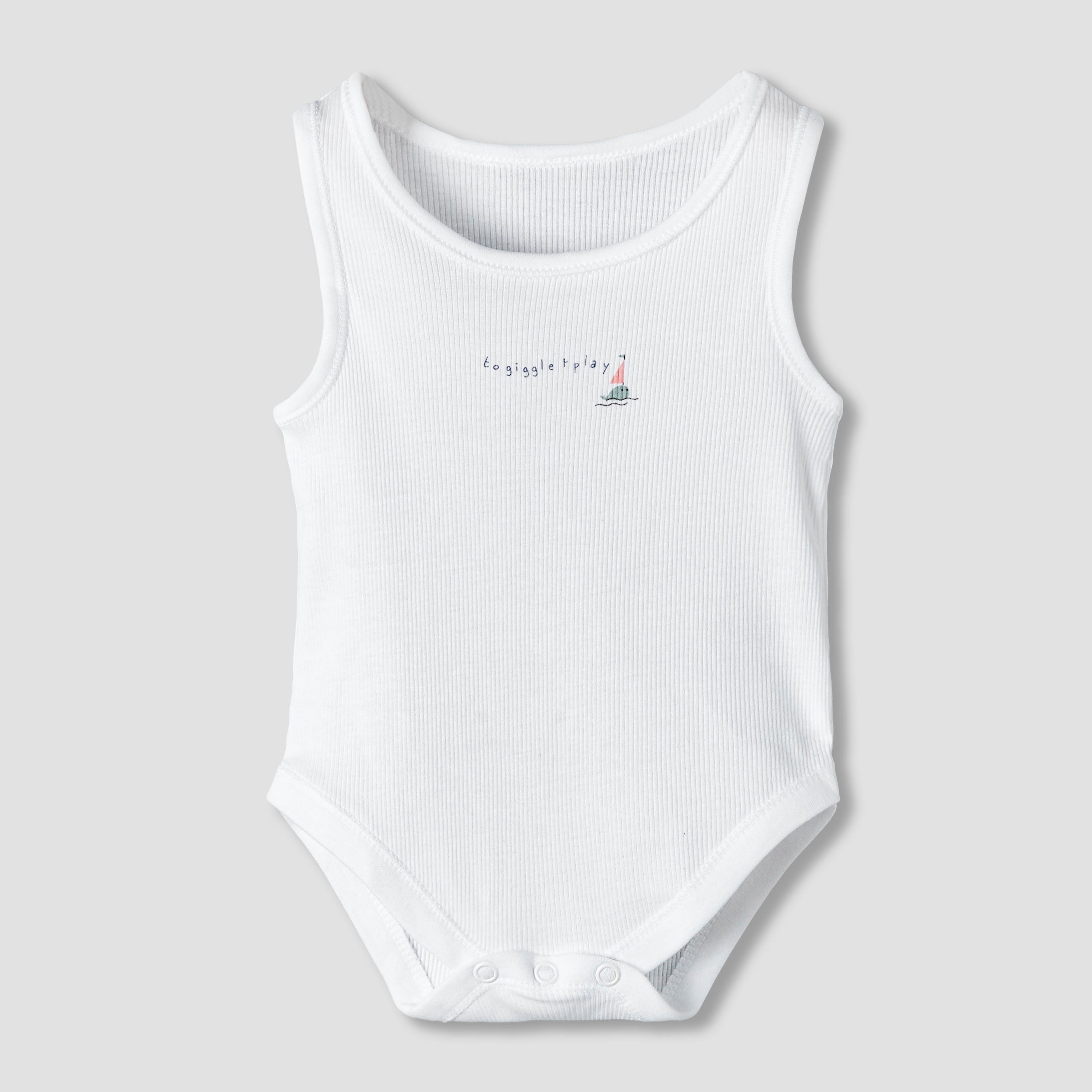 Pack of 5 Juniors Round Neck Sleeveless Bodysuit with Print-baby-boys-clothing-bodysuits-image-5