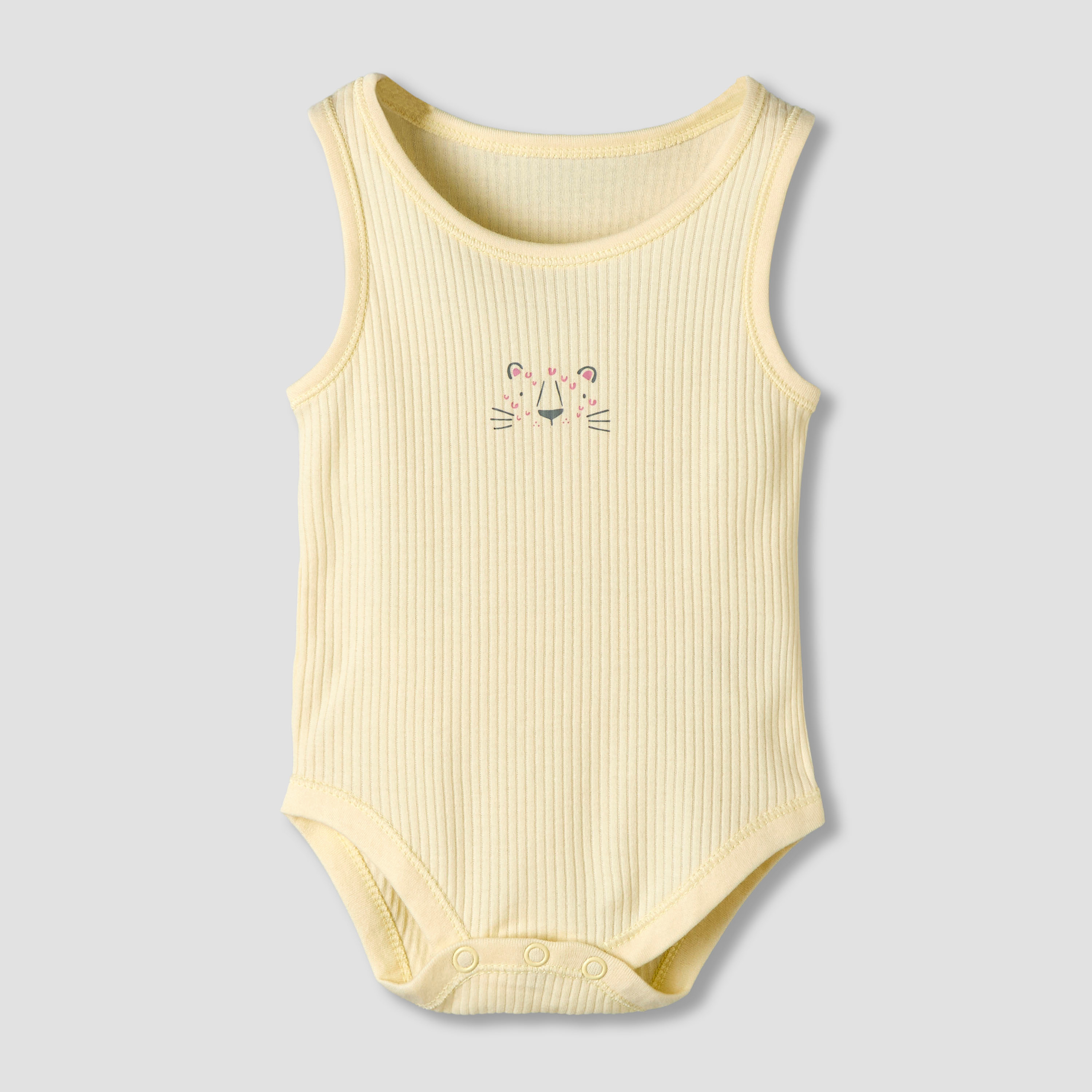 Pack of 5 Juniors Round Neck Sleeveless Bodysuit with Ribbed Design-baby-boys-clothing-bodysuits-image-7