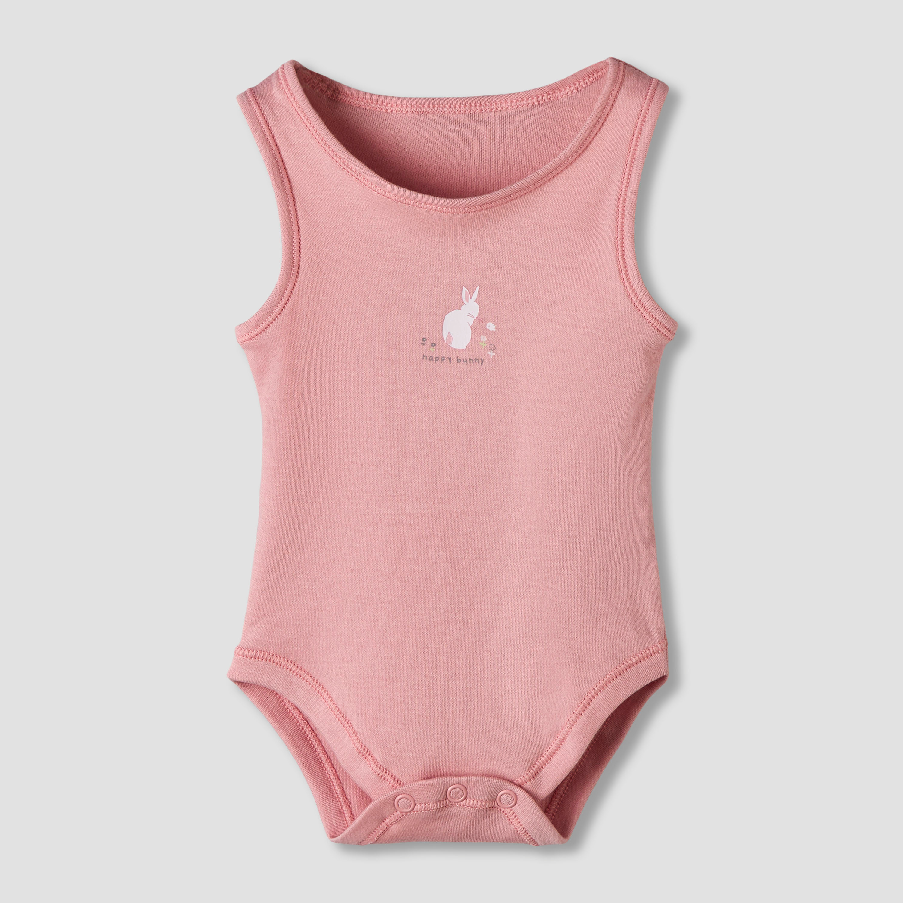 Pack of 7 Juniors Round Neck Sleeveless Bodysuit with Fun Prints-baby-girls-clothing-bodysuits-image-6