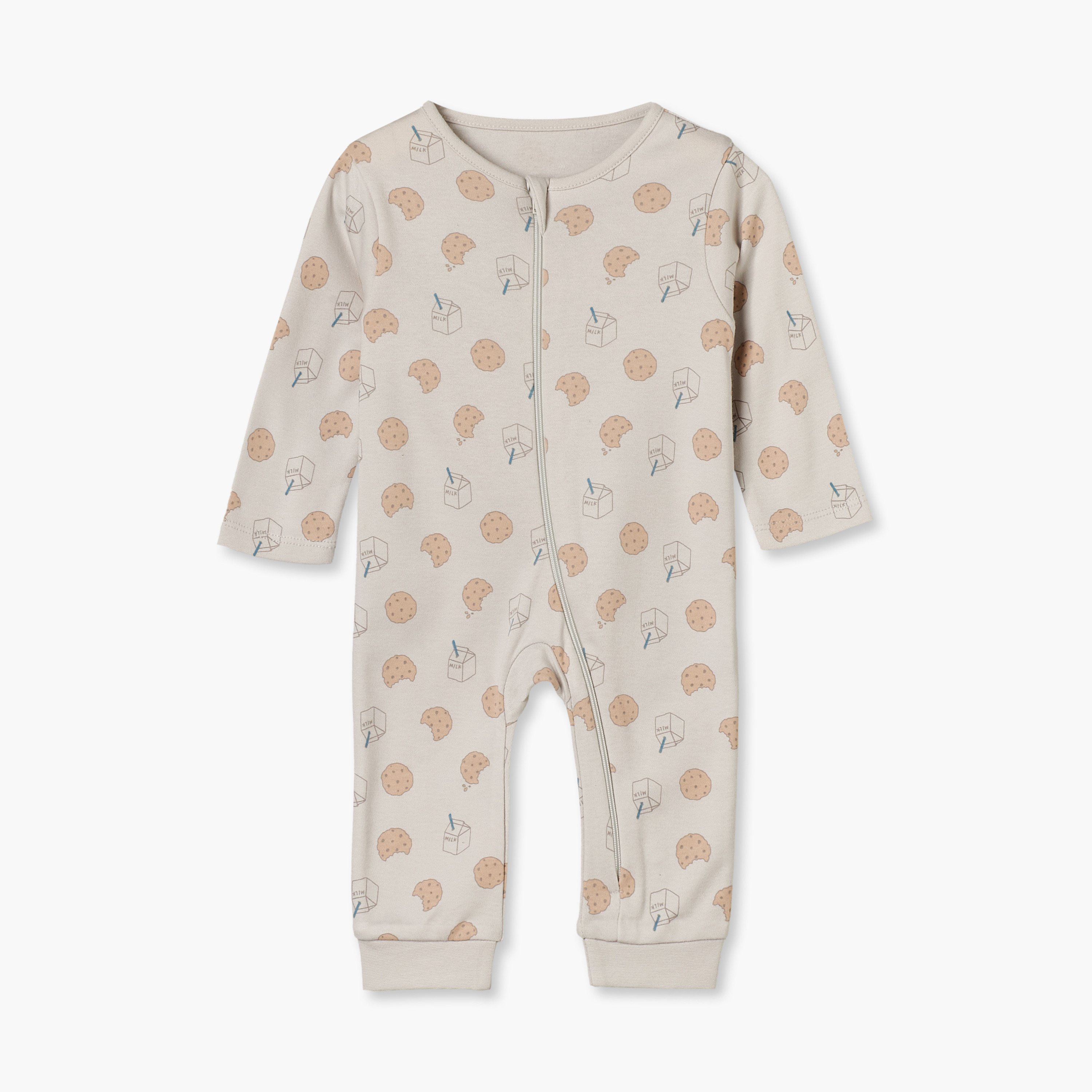 طقم بدلات نوم قطن برقبة ضيقة وأكمام طويلة وطبعات 5 قطع من جونيورز-baby-boys-clothing-nightwear-sleepsuits-image-3