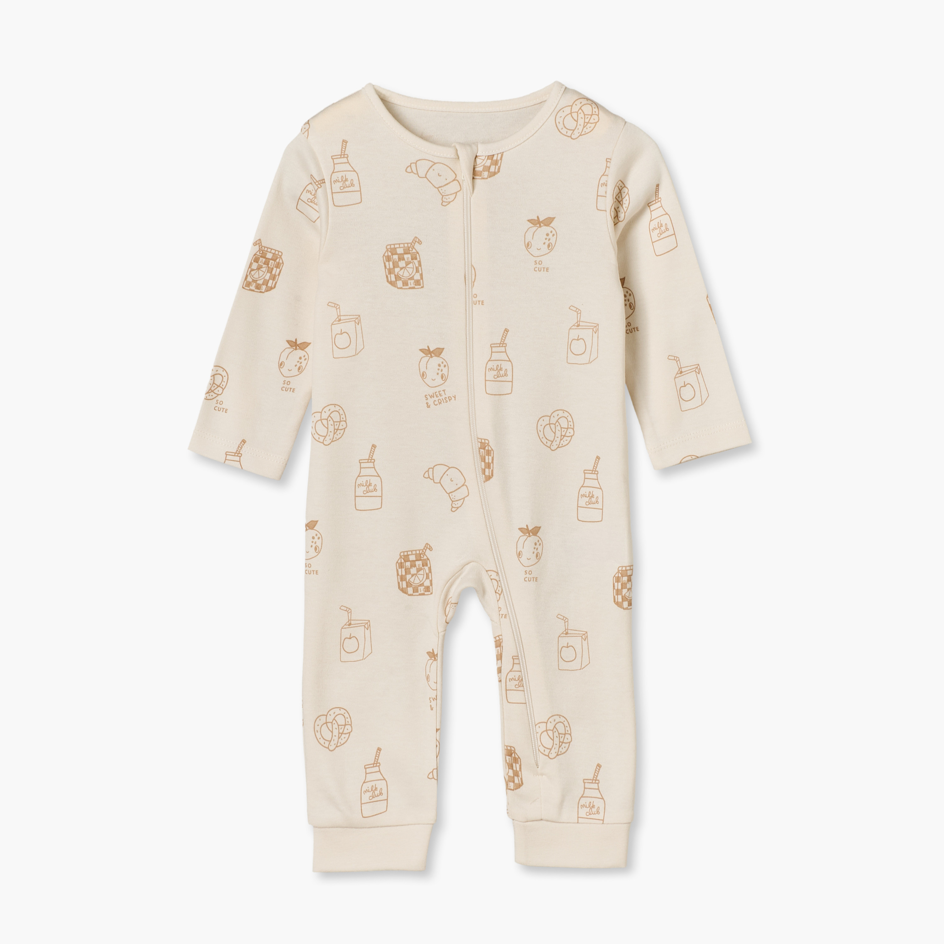 طقم بدلات نوم قطن برقبة ضيقة وأكمام طويلة وطبعات 5 قطع من جونيورز-baby-boys-clothing-nightwear-sleepsuits-image-4