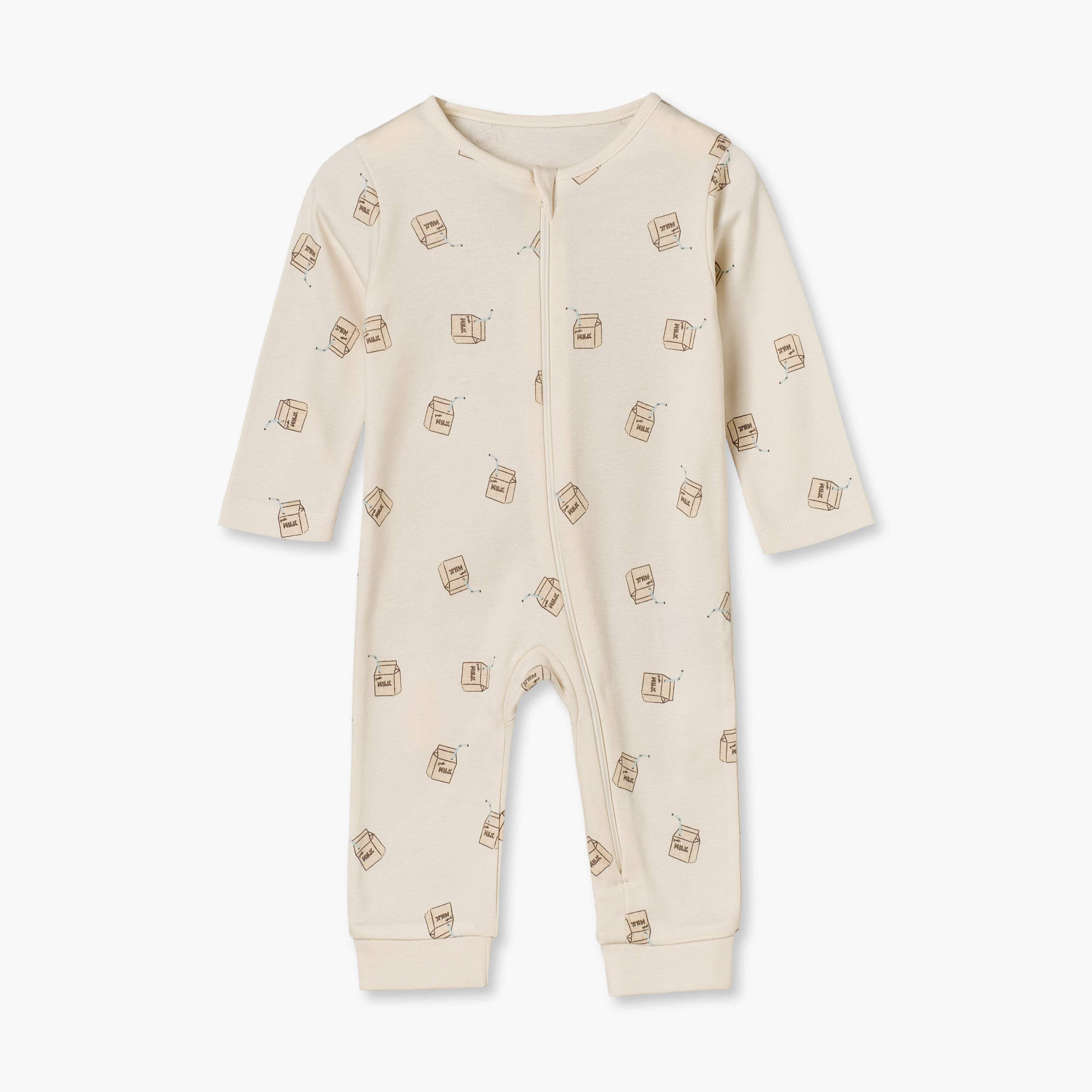 طقم بدلات نوم قطن برقبة ضيقة وأكمام طويلة وطبعات 5 قطع من جونيورز-baby-boys-clothing-nightwear-sleepsuits-image-5