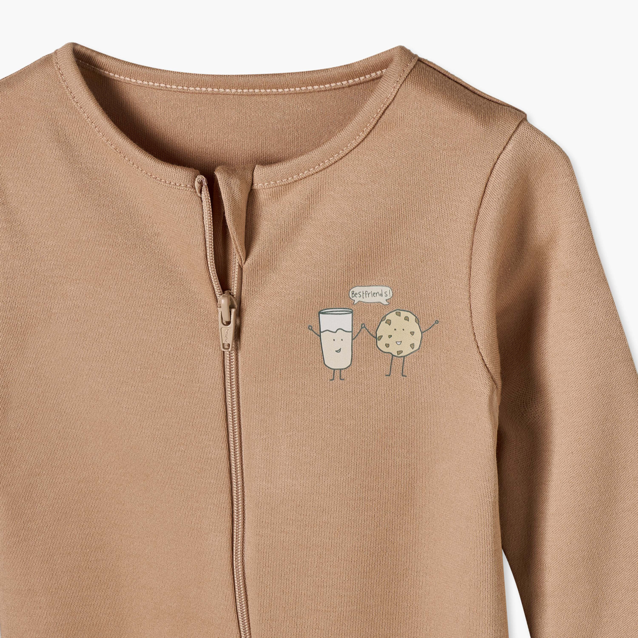 طقم بدلات نوم قطن برقبة ضيقة وأكمام طويلة وطبعات 5 قطع من جونيورز-baby-boys-clothing-nightwear-sleepsuits-image-9