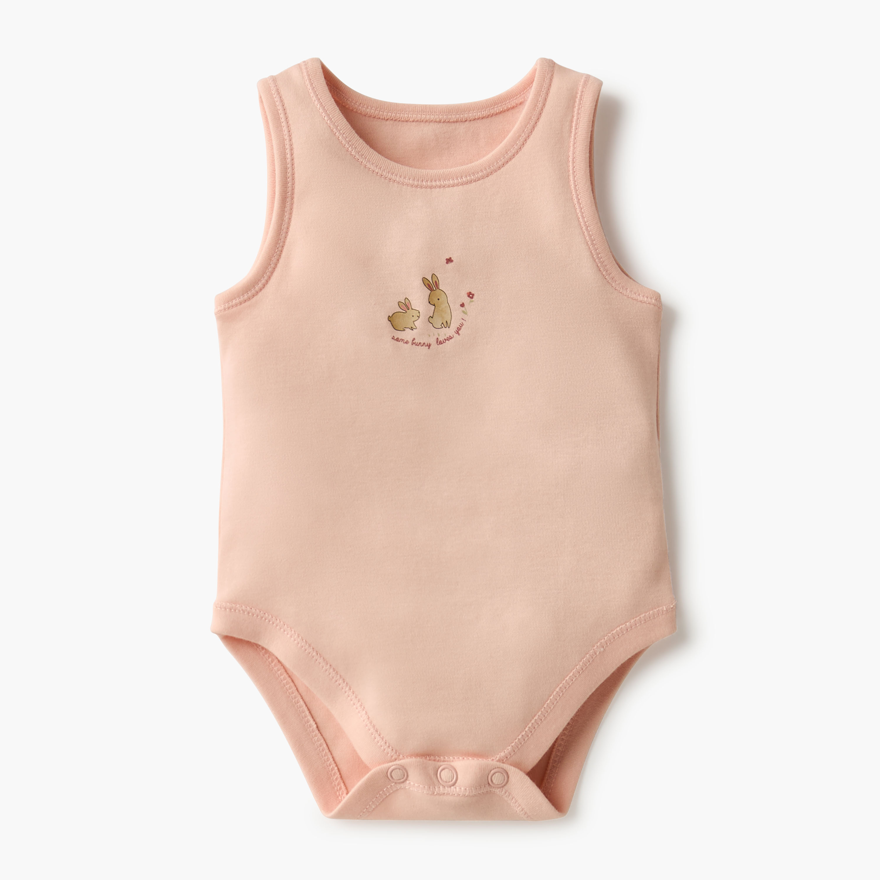 Juniors Printed Sleeveless Bodysuit with Button Closure - Set of 4-baby-girls-clothing-bodysuits-image-5