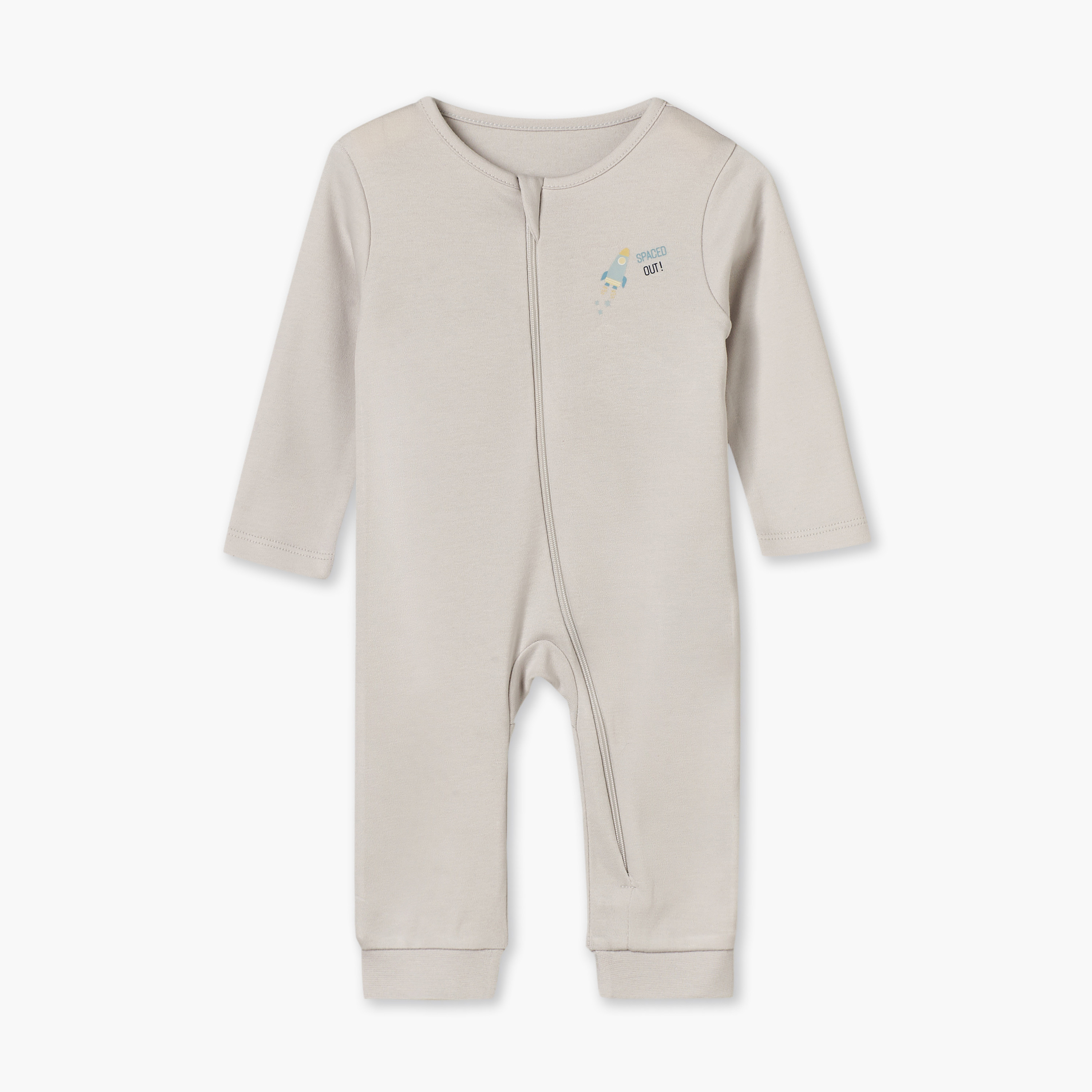 Pack of 5 Juniors Cotton Crew Neck Long Sleeves Sleepsuit with Space Print-baby-boys-clothing-nightwear-sleepsuits-image-7