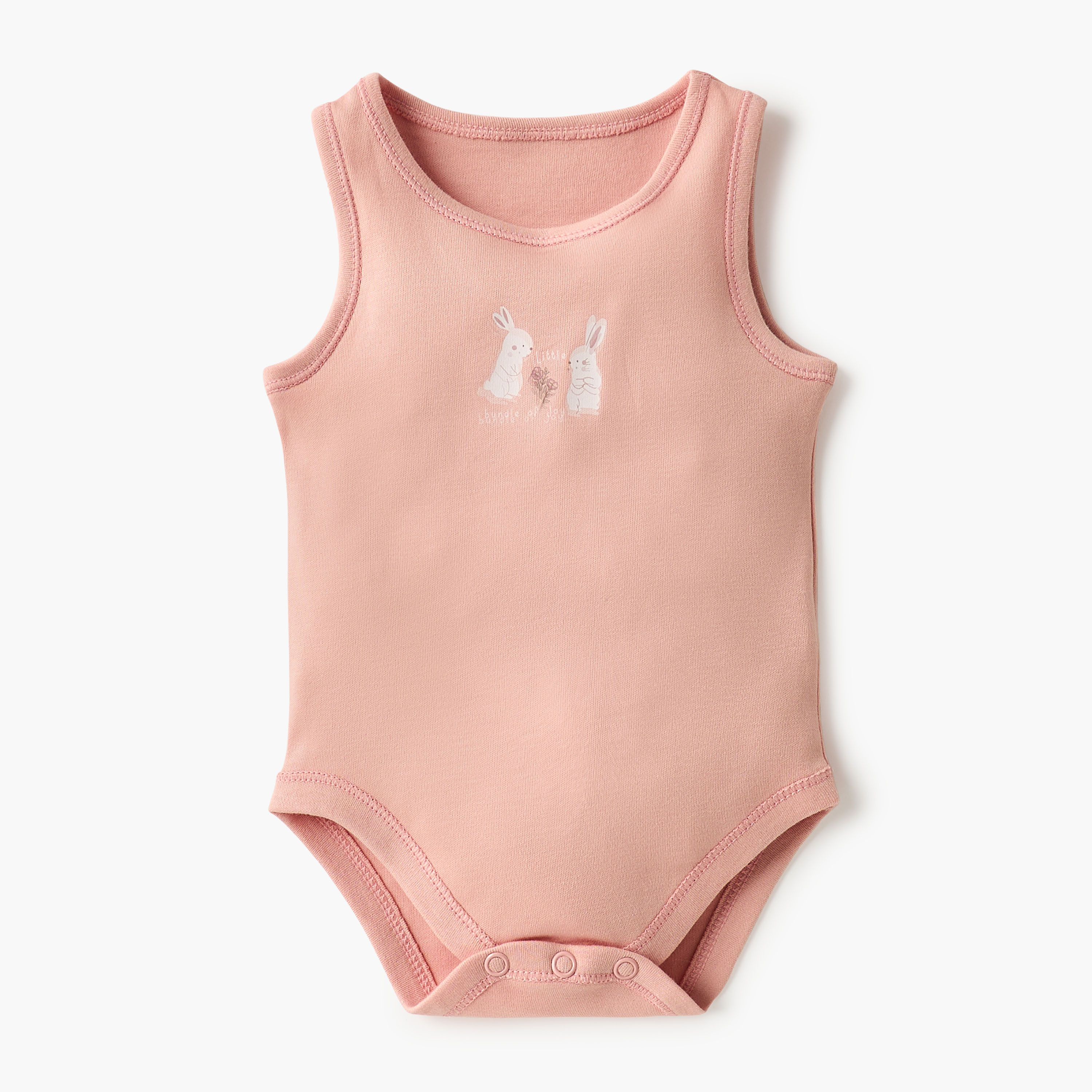 بودي سوت دون أكمام بأزرار إغلاق وطبعات من جونيورز - طقم من 7 قطع-baby-girls-clothing-bodysuits-image-2