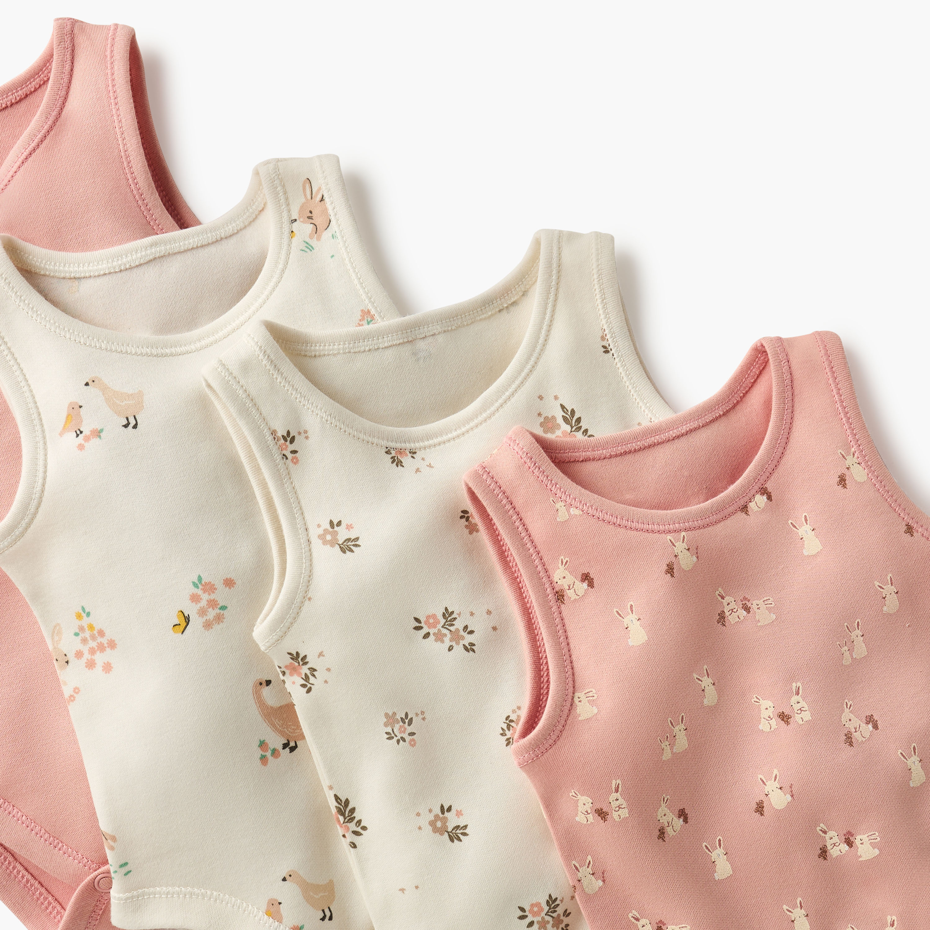 بودي سوت دون أكمام بأزرار إغلاق وطبعات من جونيورز - طقم من 7 قطع-baby-girls-clothing-bodysuits-image-6