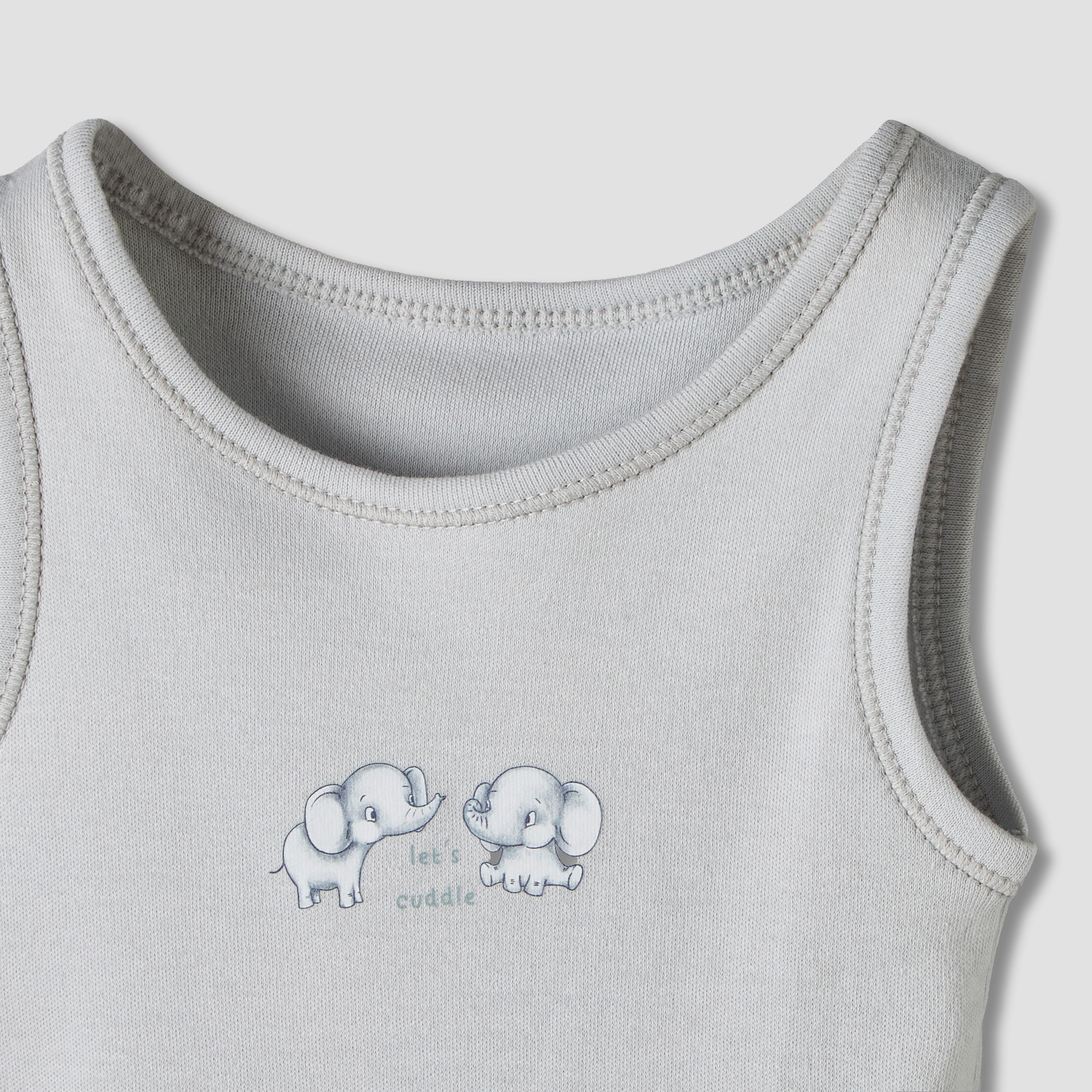 Pack of 7 Juniors Round Neck Sleeveless Bodysuit with Fun Prints-baby-boys-clothing-bodysuits-image-7