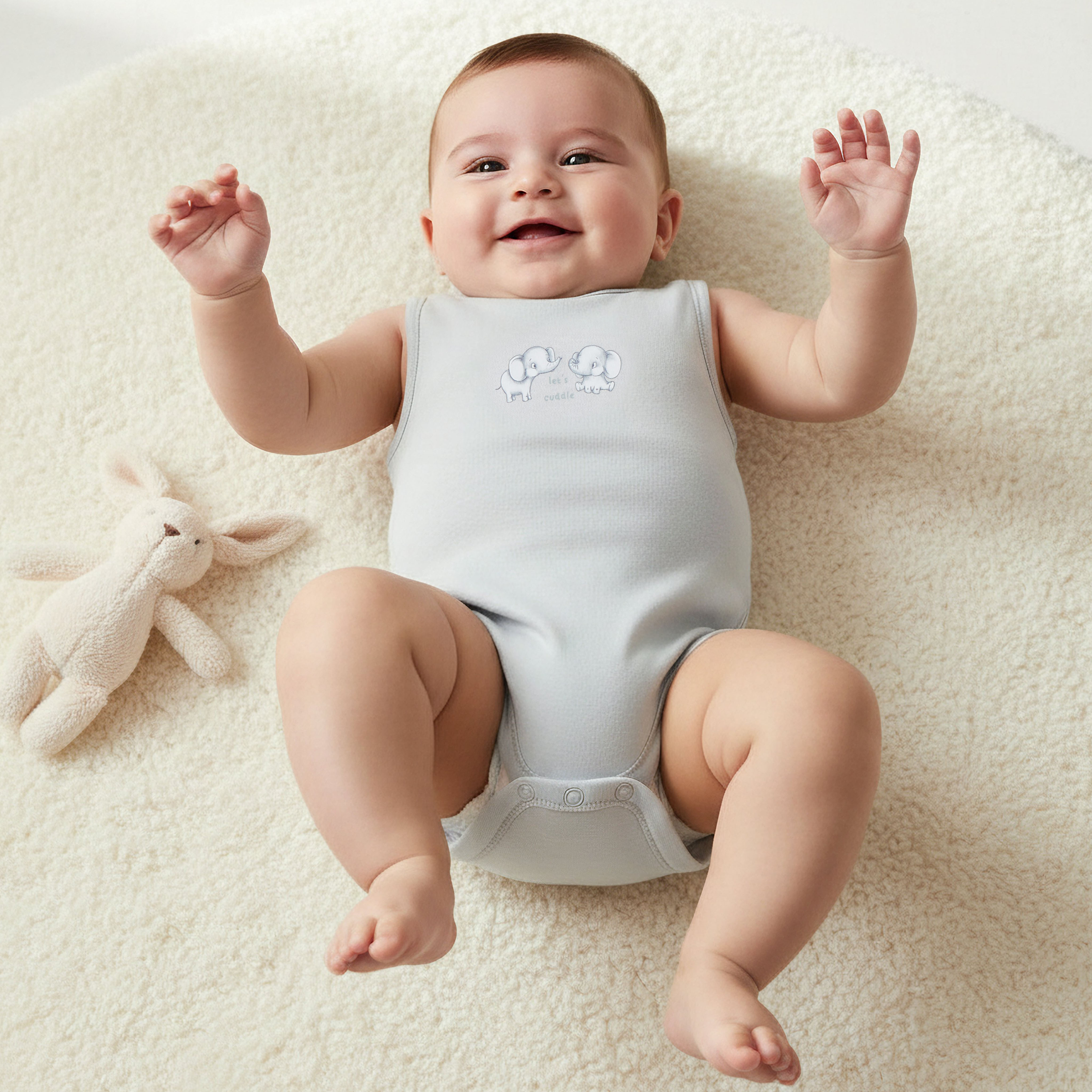 Pack of 7 Juniors Round Neck Sleeveless Bodysuit with Fun Prints-baby-boys-clothing-bodysuits-image-2