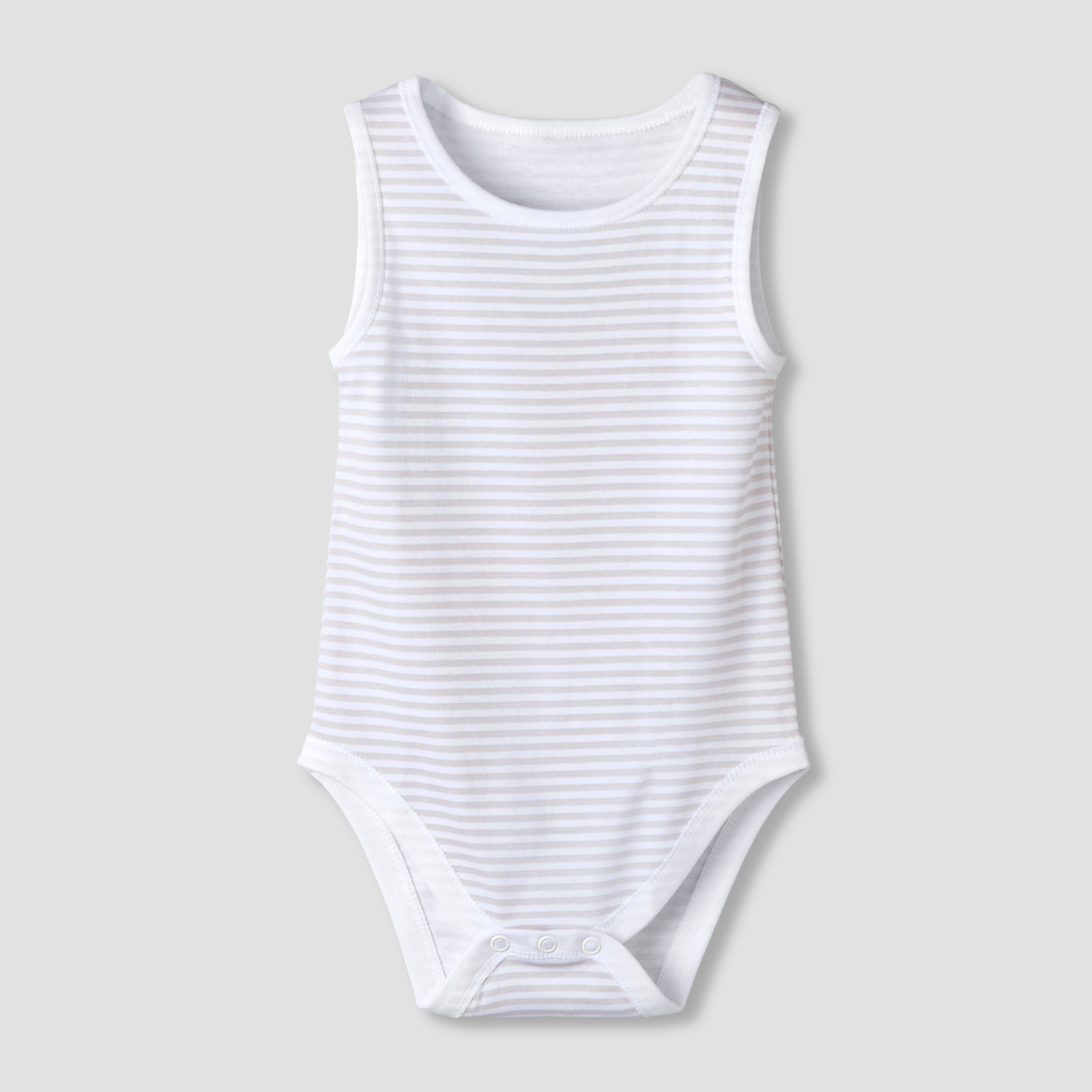 Pack of 7 Juniors Round Neck Sleeveless Bodysuit with Fun Prints-baby-boys-clothing-bodysuits-image-3