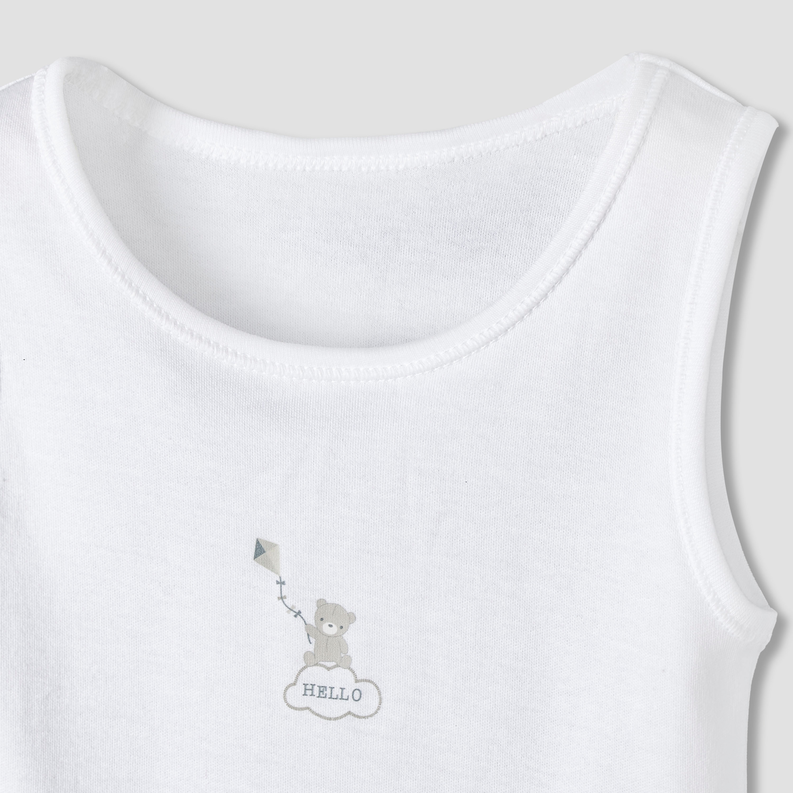 Pack of 7 Juniors Round Neck Sleeveless Bodysuit with Fun Prints-baby-boys-clothing-bodysuits-image-7