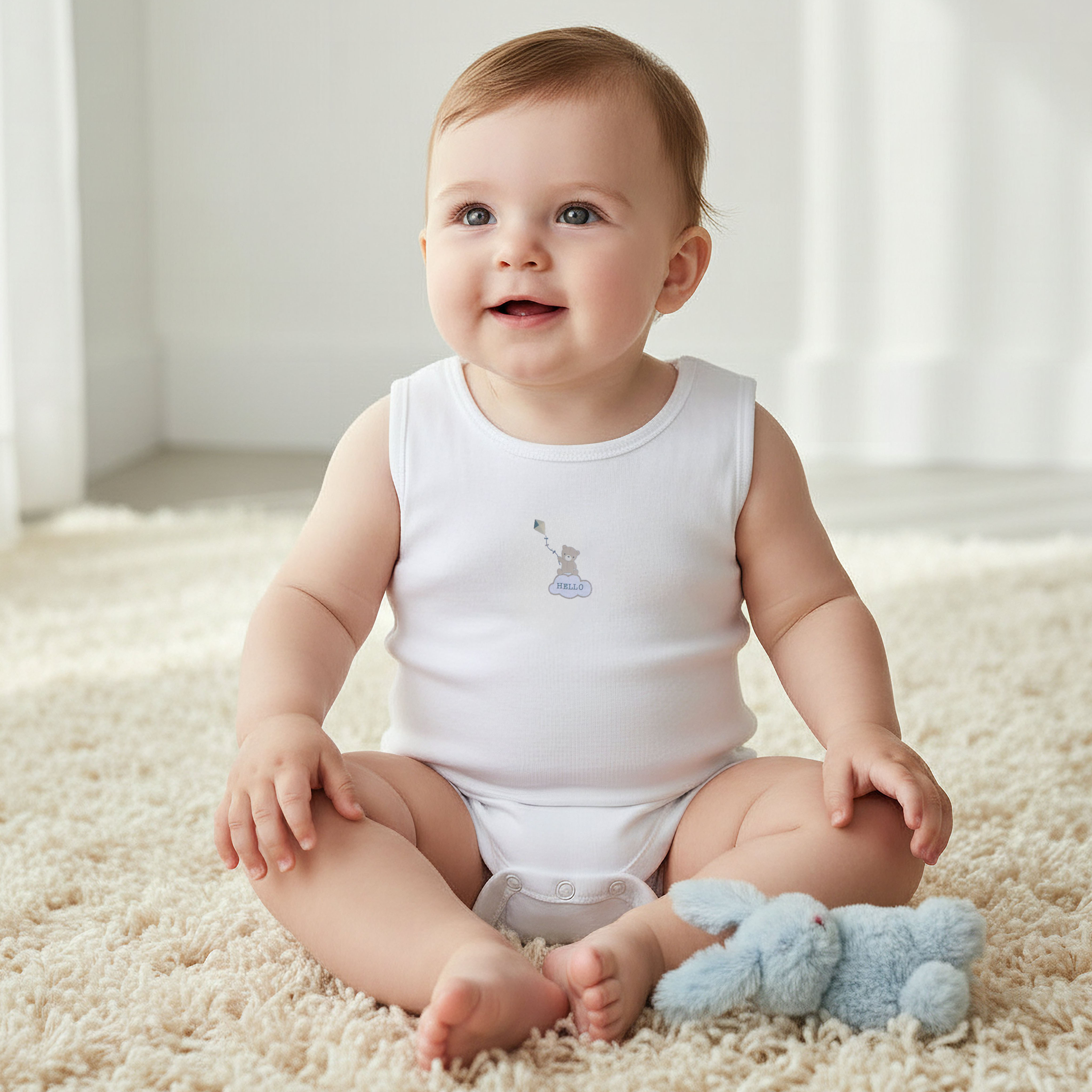 Pack of 7 Juniors Round Neck Sleeveless Bodysuit with Fun Prints-baby-boys-clothing-bodysuits-image-2