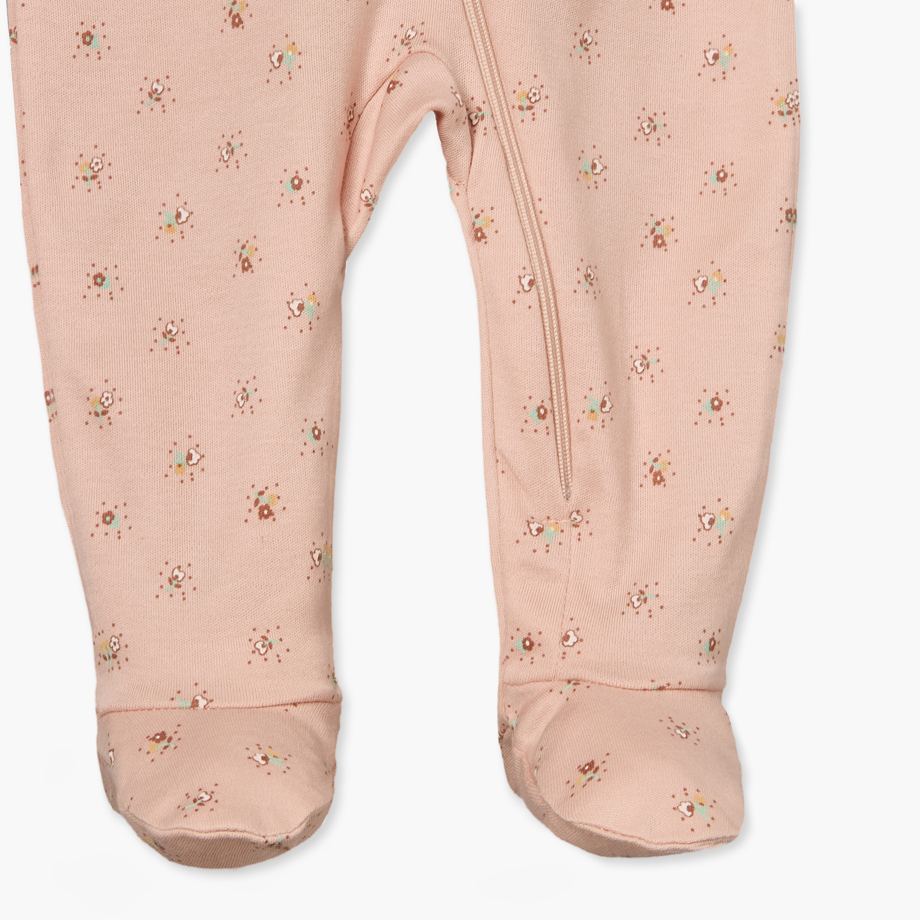 Pack of 5 Juniors Cotton Crew Neck Long Sleeves Sleepsuit with Floral Print-baby-girls-clothing-nightwear-sleepsuits-image-9