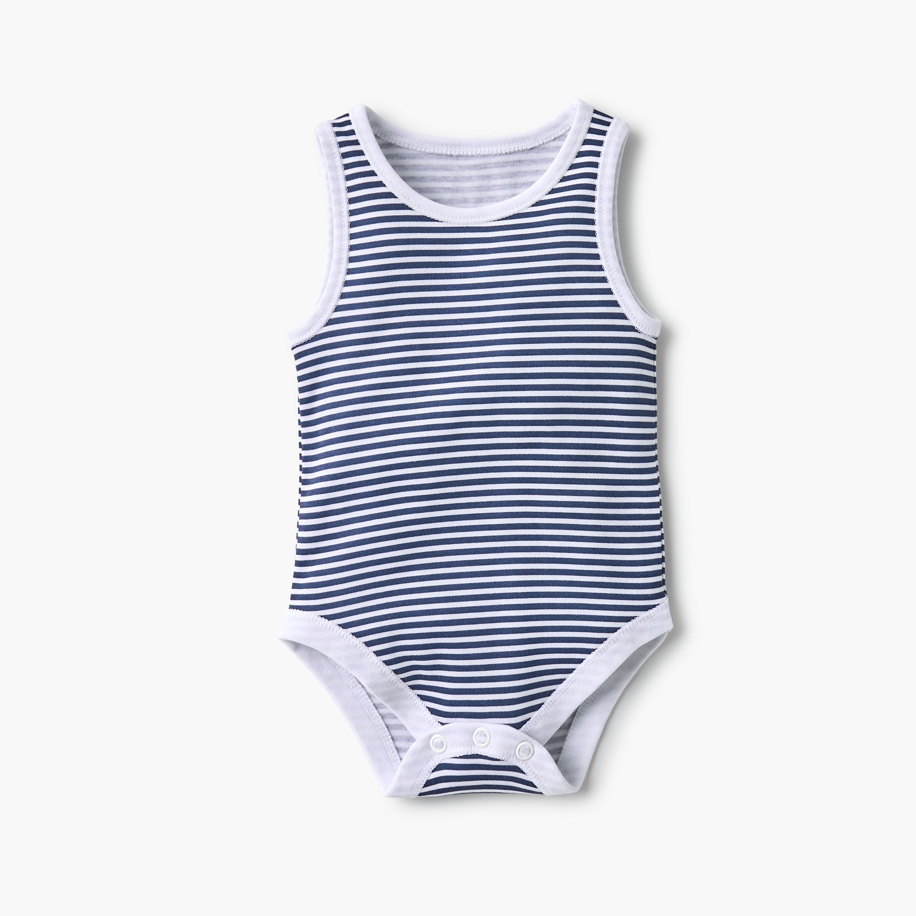 Juniors Printed Sleeveless Bodysuit with Button Closure - Set of 5-baby-boys-clothing-multipacks-image-2