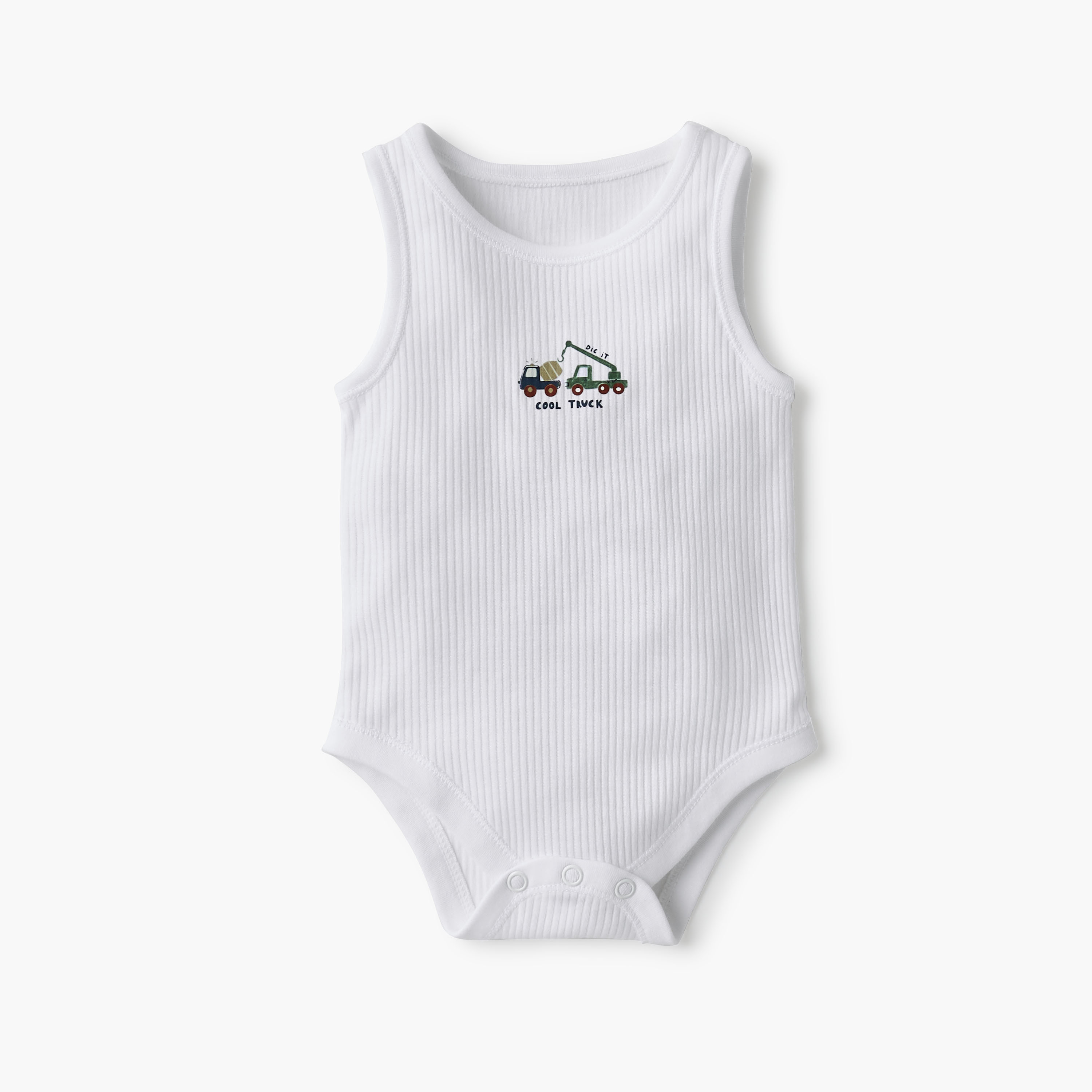 Juniors Printed Sleeveless Bodysuit with Button Closure - Set of 5-baby-boys-clothing-multipacks-image-6
