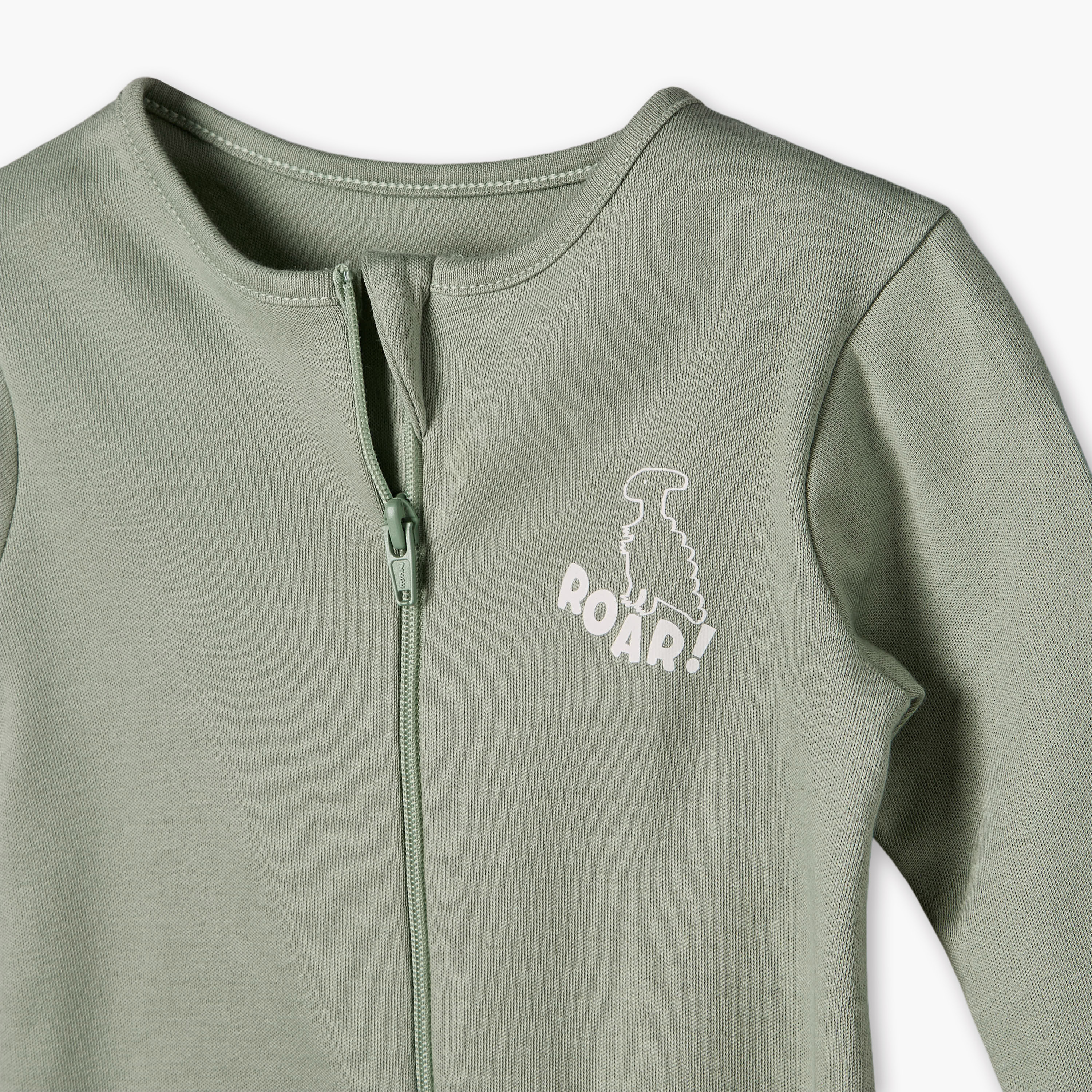 Pack of 5 Juniors Cotton Crew Neck Long Sleeves Sleepsuit with Dinosaur Print-baby-boys-clothing-nightwear-sleepsuits-image-8
