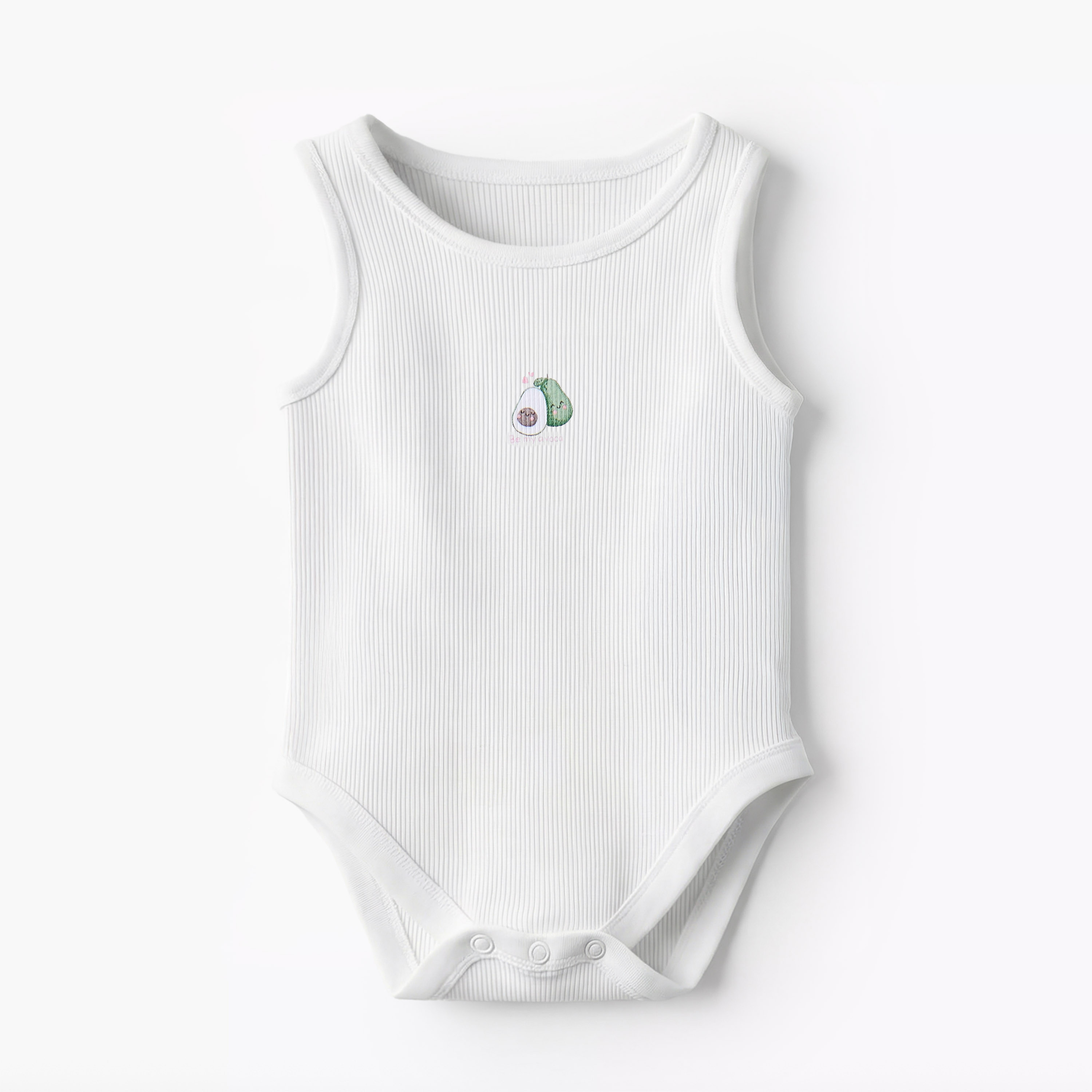 Pack of 10 Juniors Round Neck Sleeveless Bodysuit with Fruits Print-baby-boys-clothing-multipacks-image-12