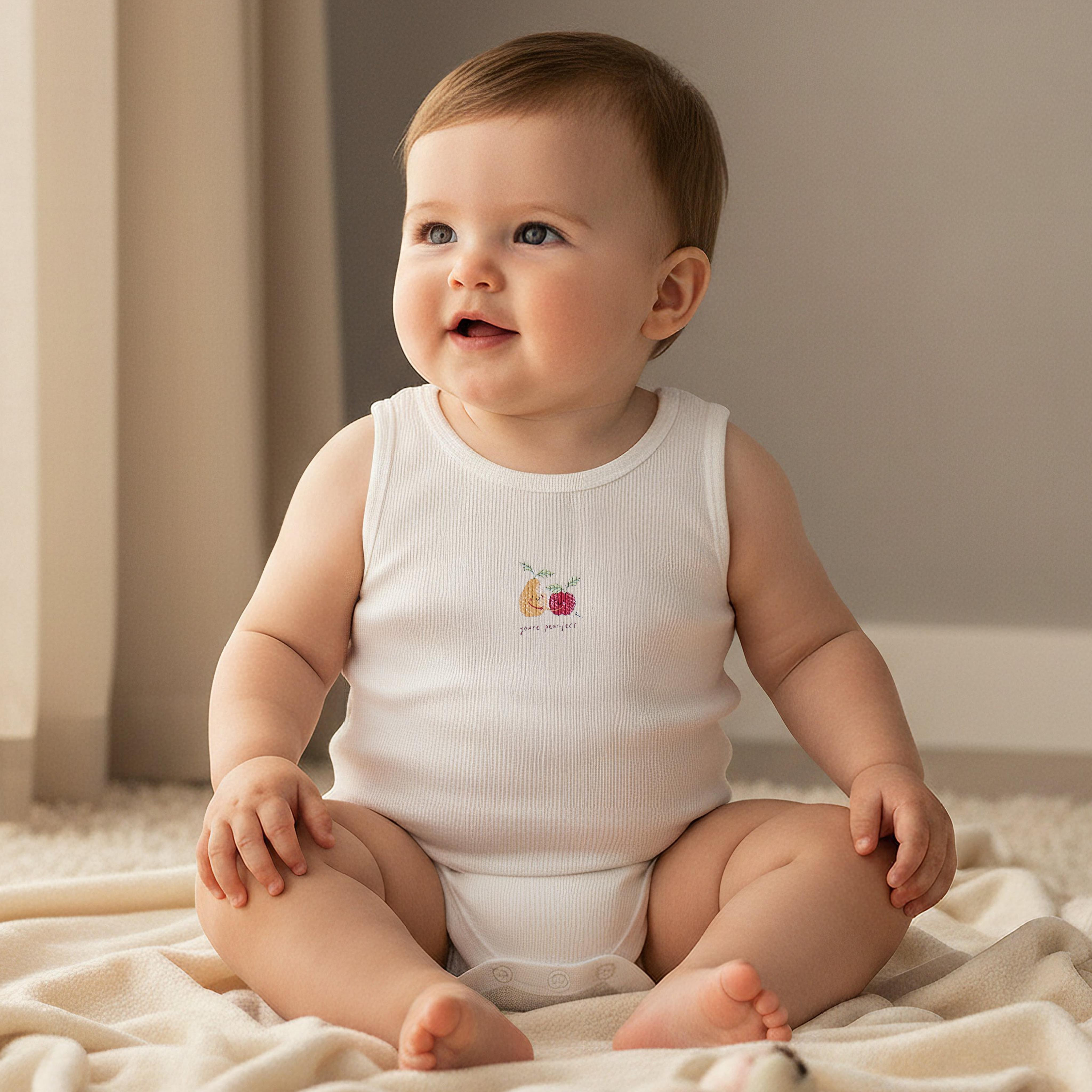 Pack of 10 Juniors Round Neck Sleeveless Bodysuit with Fruits Print-baby-boys-clothing-multipacks-image-2