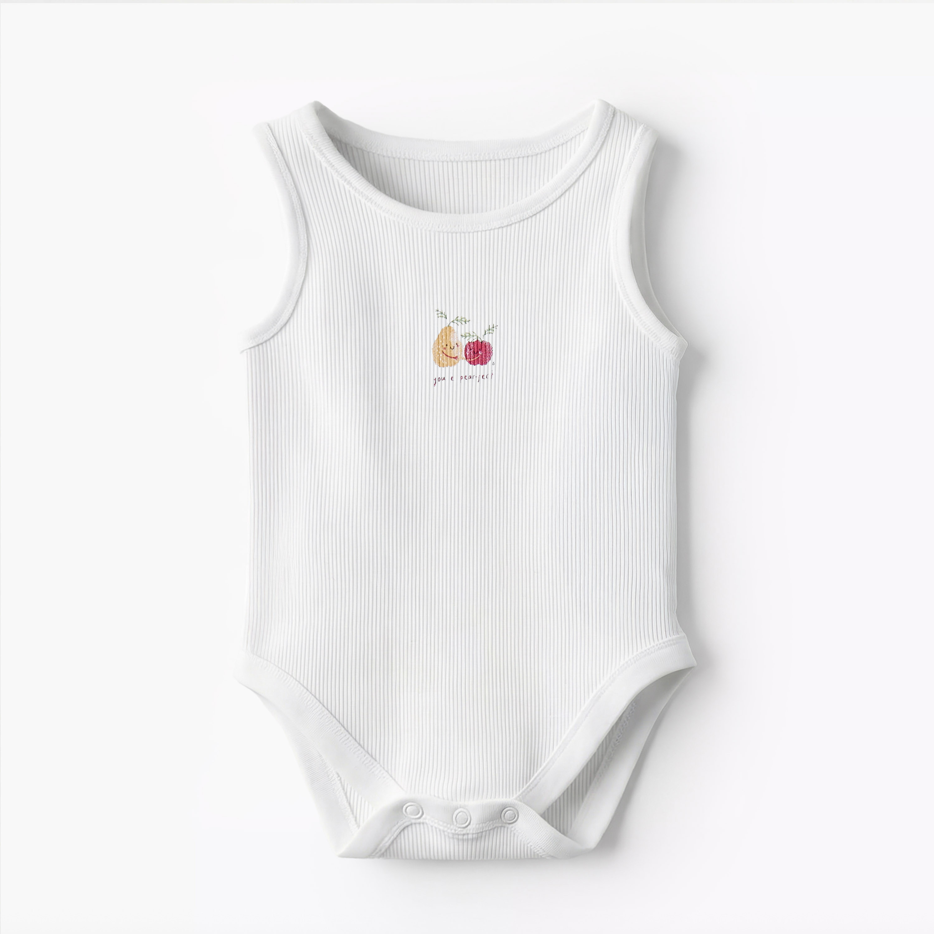 Pack of 10 Juniors Round Neck Sleeveless Bodysuit with Fruits Print-baby-boys-clothing-multipacks-image-3