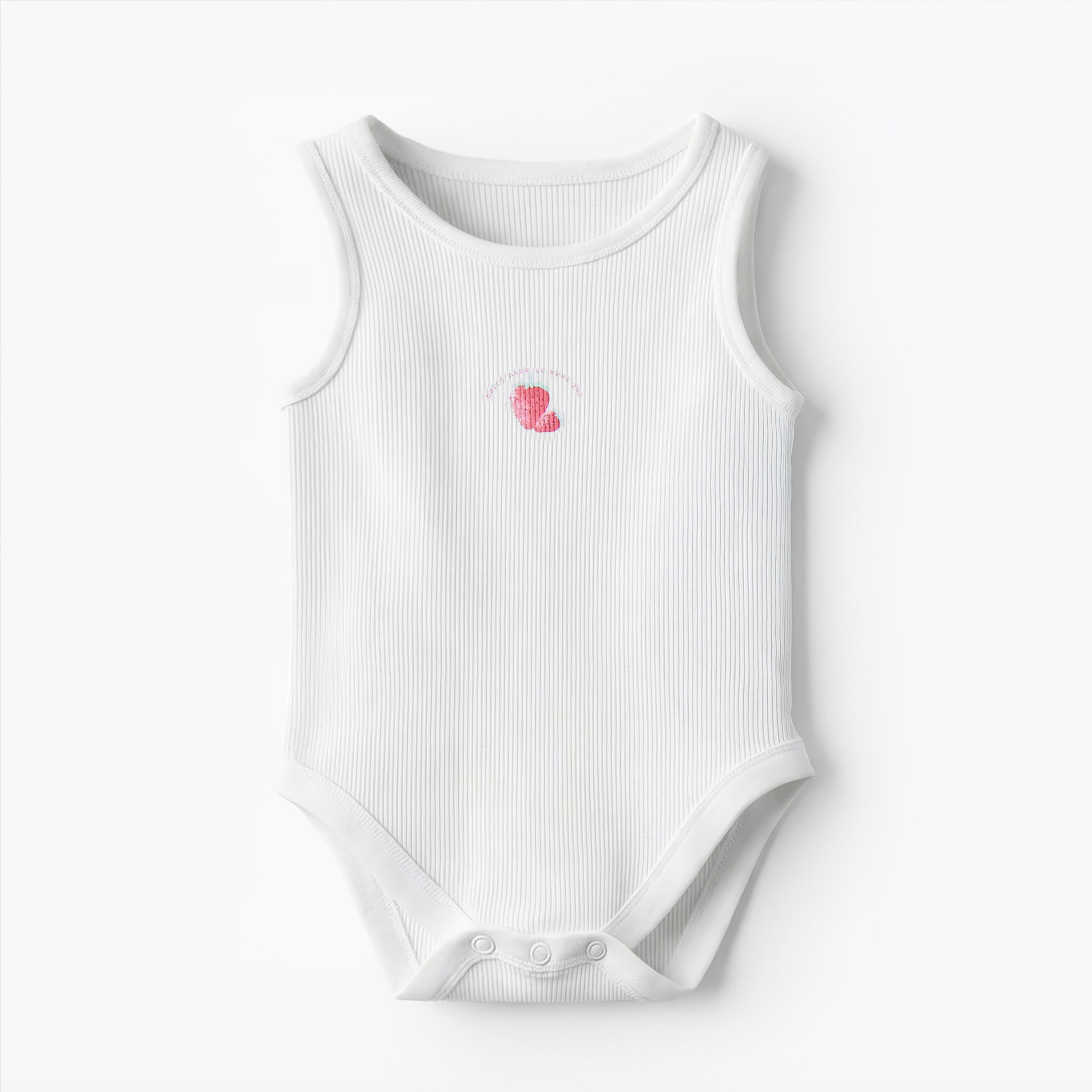 Pack of 10 Juniors Round Neck Sleeveless Bodysuit with Fruits Print-baby-boys-clothing-multipacks-image-5