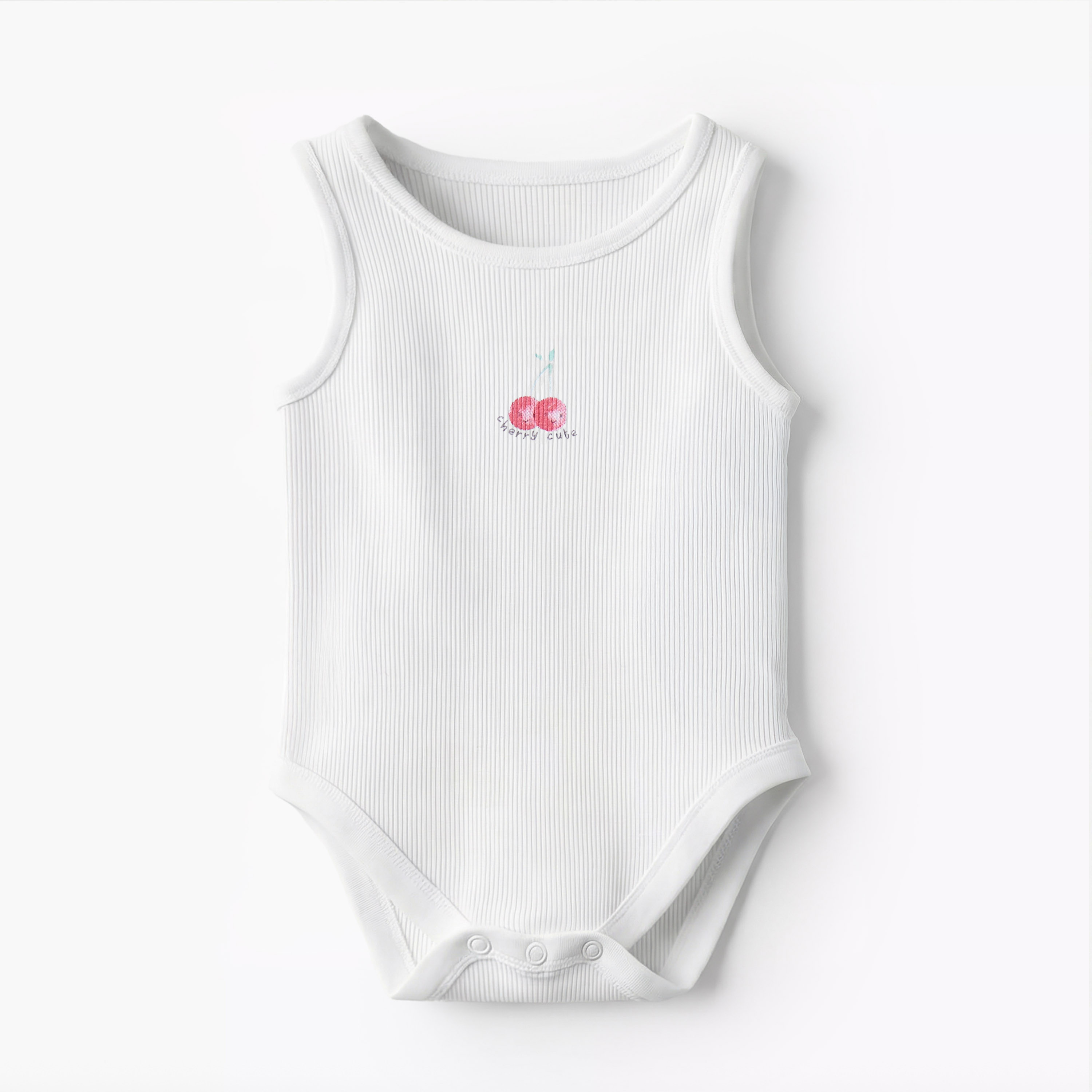 Pack of 10 Juniors Round Neck Sleeveless Bodysuit with Fruits Print-baby-boys-clothing-multipacks-image-6