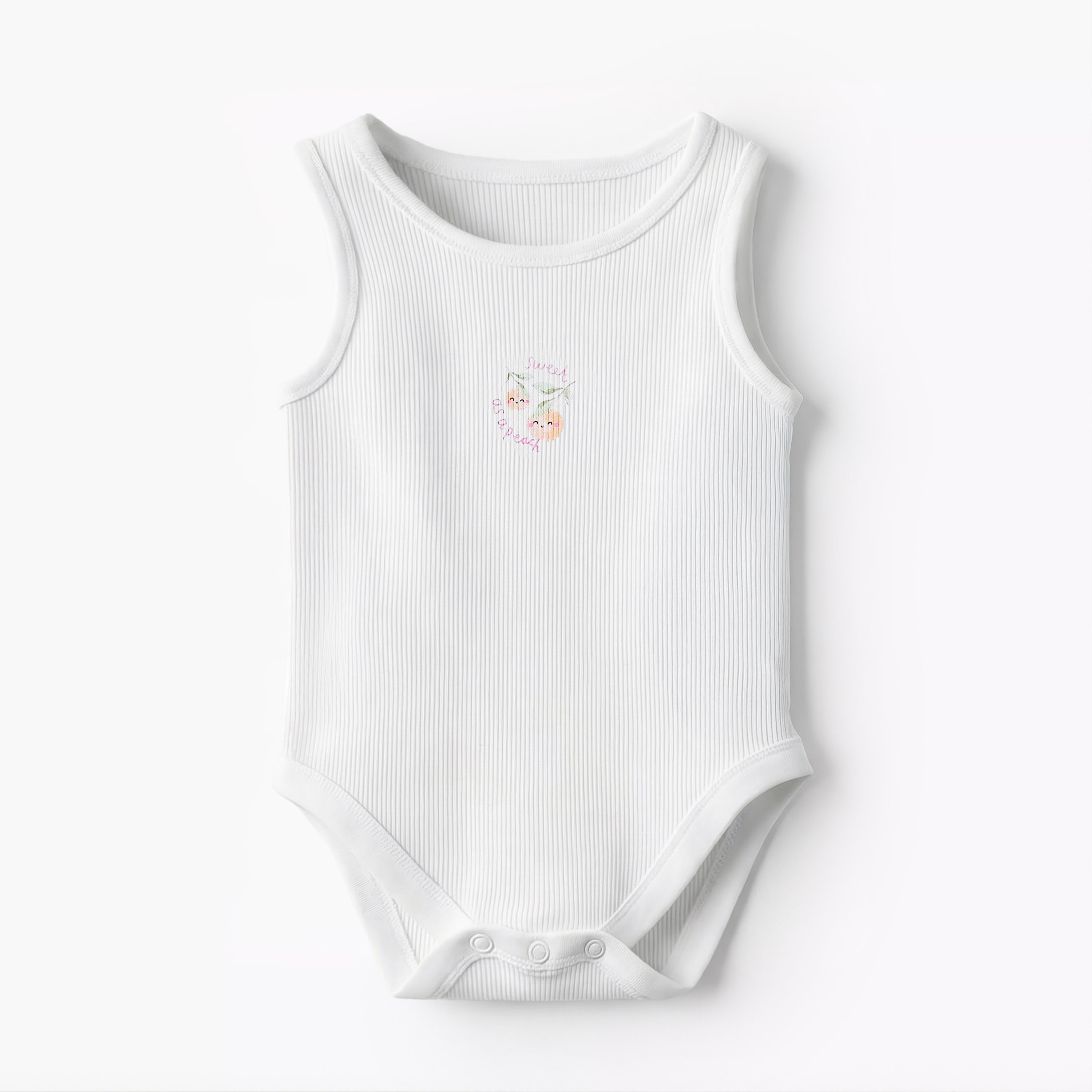 Pack of 10 Juniors Round Neck Sleeveless Bodysuit with Fruits Print-baby-boys-clothing-multipacks-image-8
