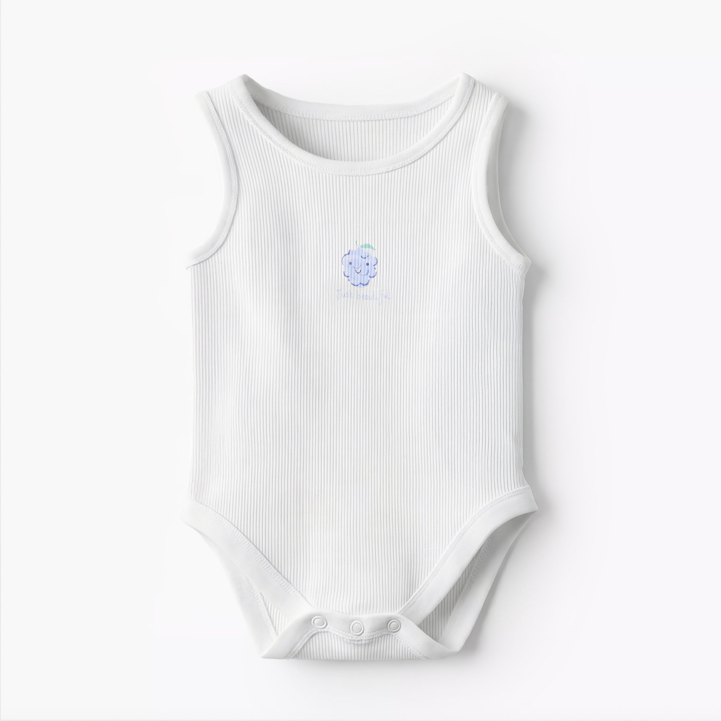 Pack of 10 Juniors Round Neck Sleeveless Bodysuit with Fruits Print-baby-boys-clothing-multipacks-image-10