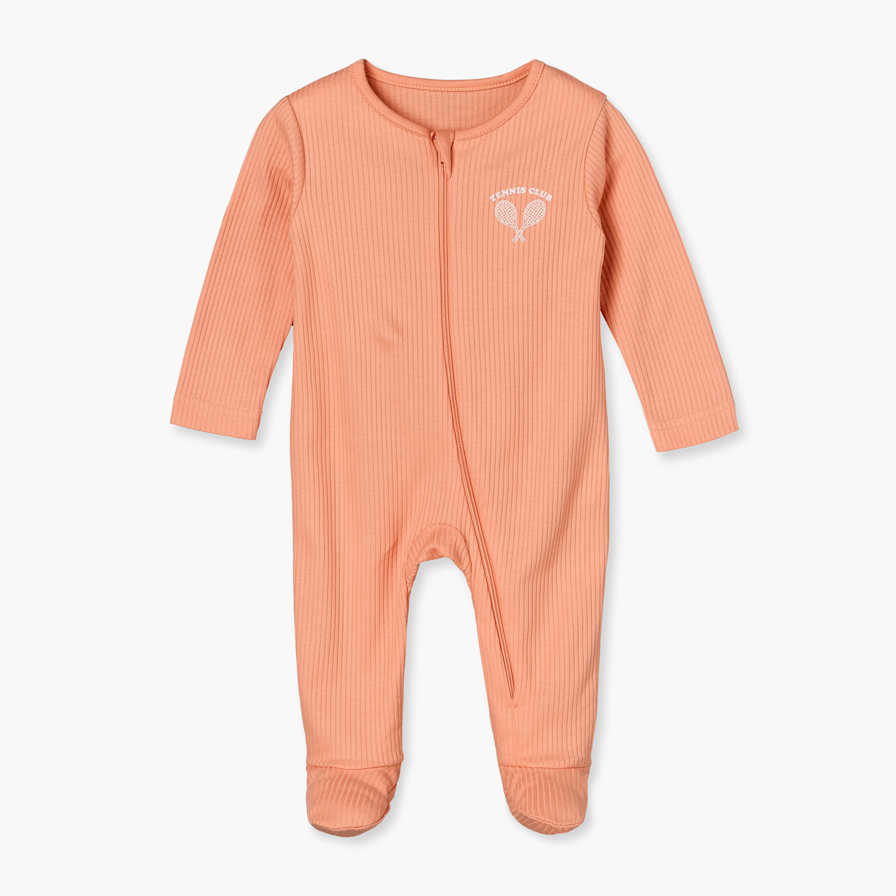بدلات نوم قطنية بياقة ضيقة وأكمام طويلة بطبعات رياضية من جونيورز - عبوة من 5 قطع-baby-boys-clothing-nightwear-sleepsuits-image-2